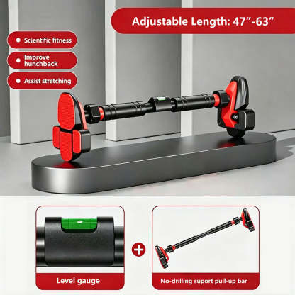 Adjustable Doorway Pull-Up Bar – No-Drill Installation Home Gym Strength Trainer