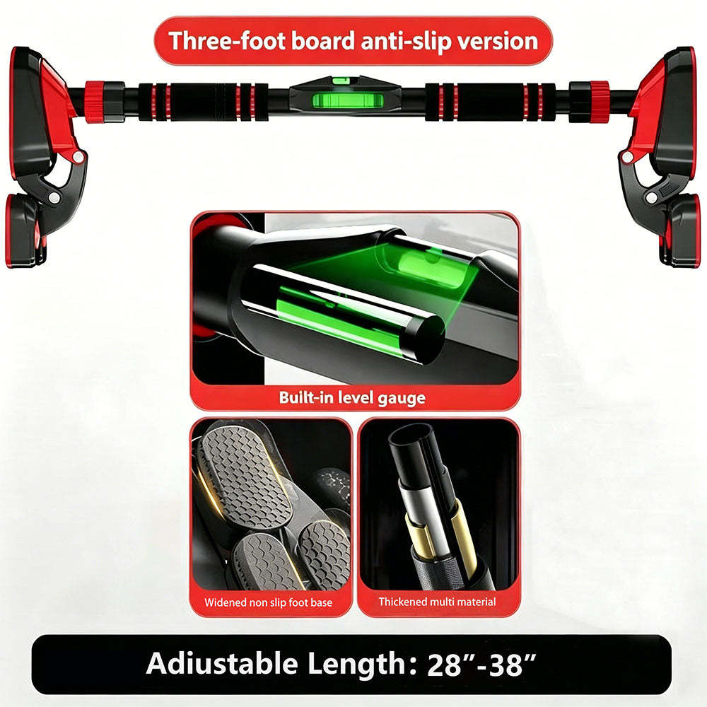 Adjustable Doorway Pull-Up Bar – No-Drill Installation Home Gym Strength Trainer