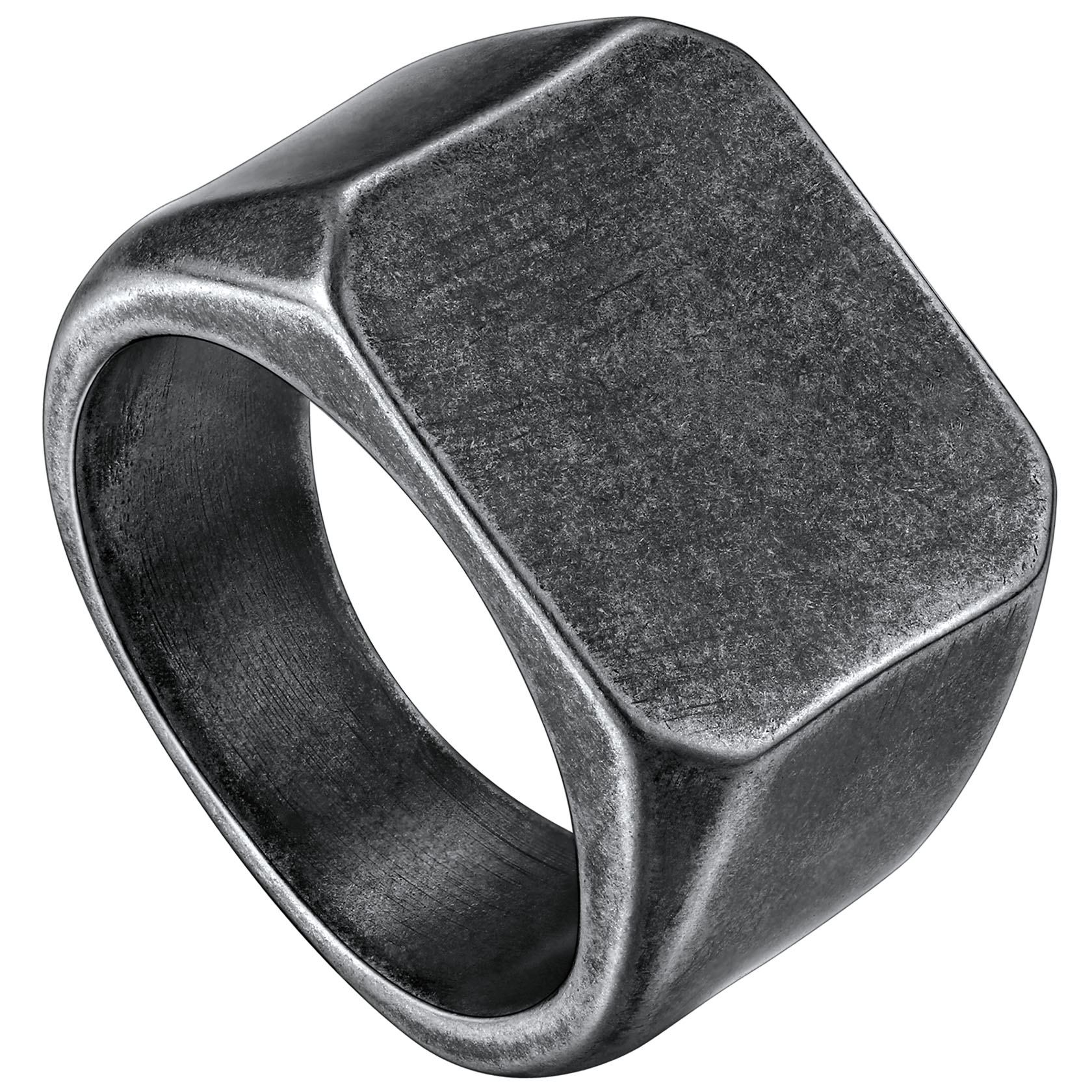 Signet Ring Stainless Steel Vintage Grey