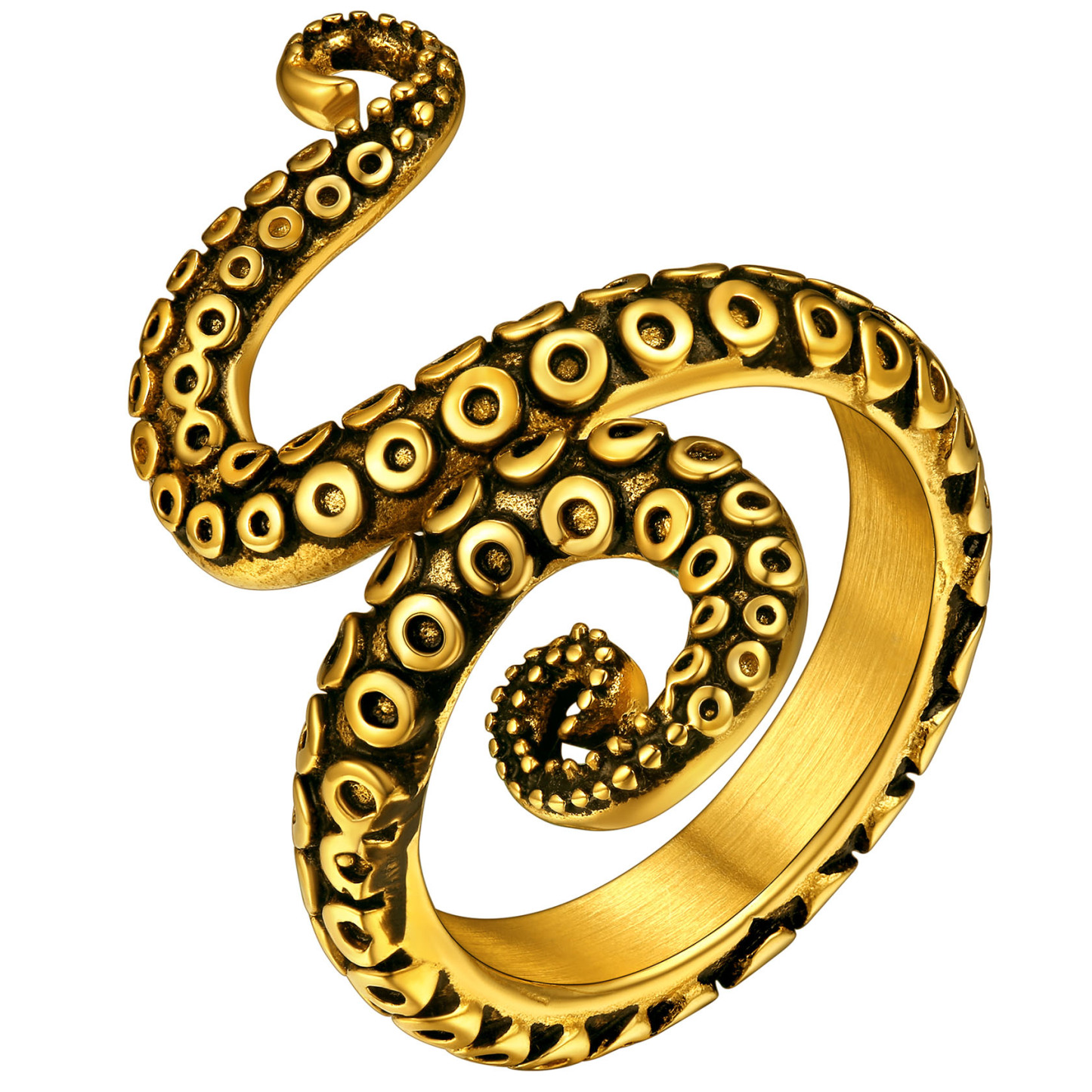 Stainless Steel Octopus Ring