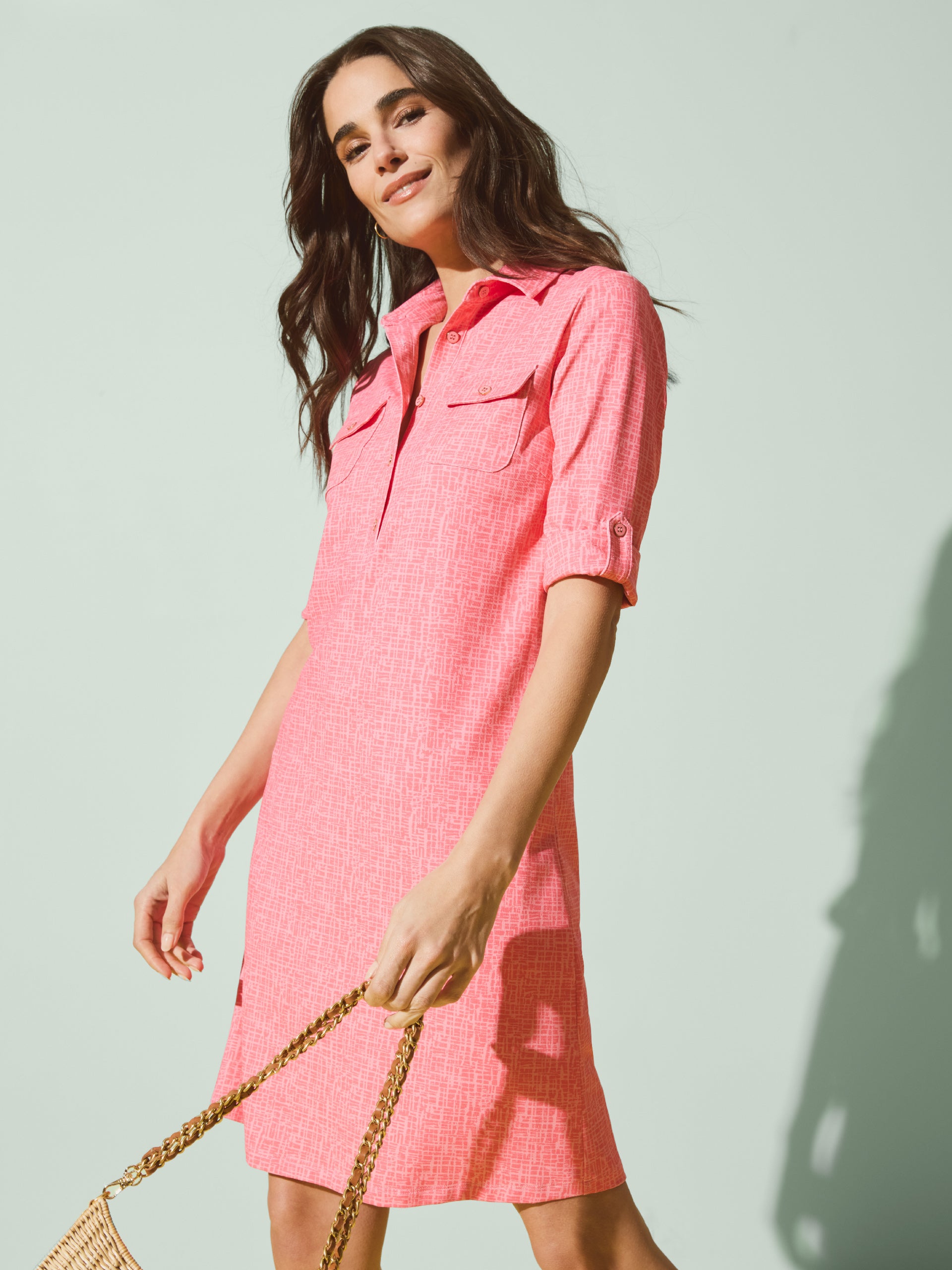 Lawrence Dress in Cross Hachure-New Feature DemoNew Feature Demo