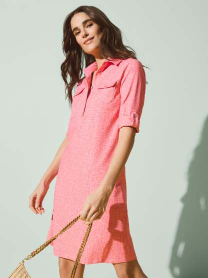 Lawrence Dress in Cross Hachure-New Feature DemoNew Feature Demo