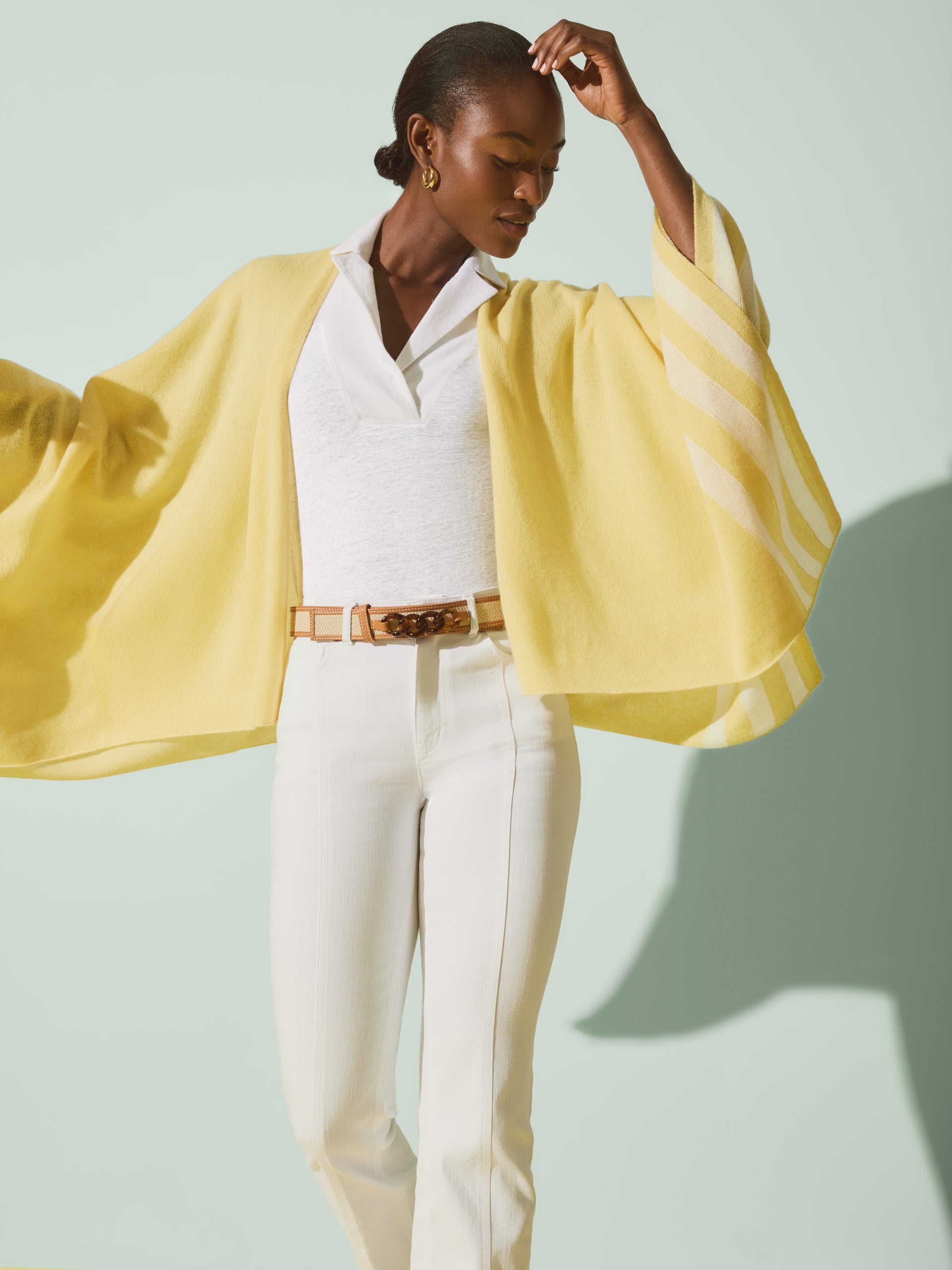 Veronique Cashmere Wrap in Stripe-New Feature DemoNew Feature Demo