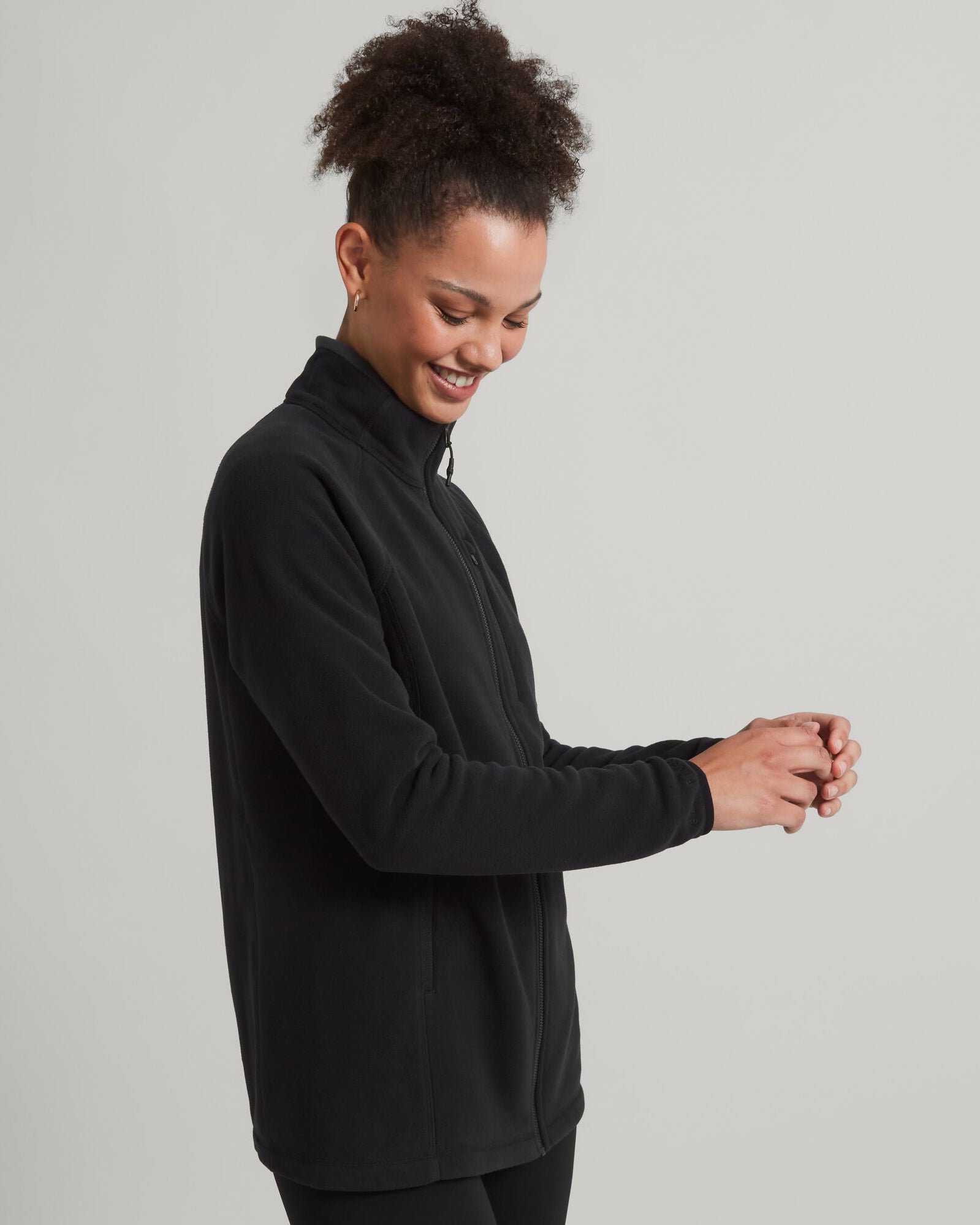 Women's Ridge 100 PrimaLoft Bio Fleece Jacket - Black-New Feature Demo