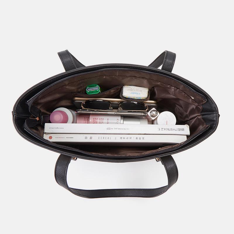 3PCS Retro Large Capacity Handbag Tote Bag Set-New Feature DemoNew Feature DemomySite