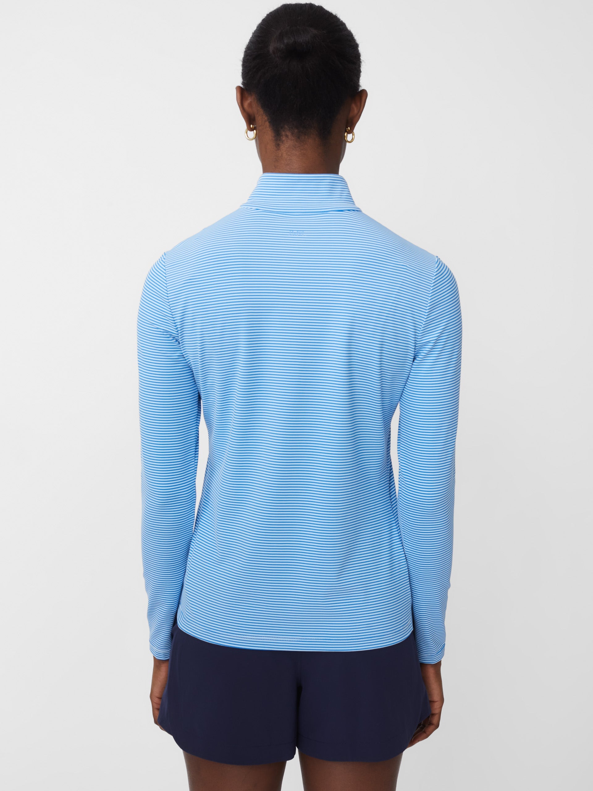 Ace 1/4 Zip Top in Stripe-New Feature DemoNew Feature Demo