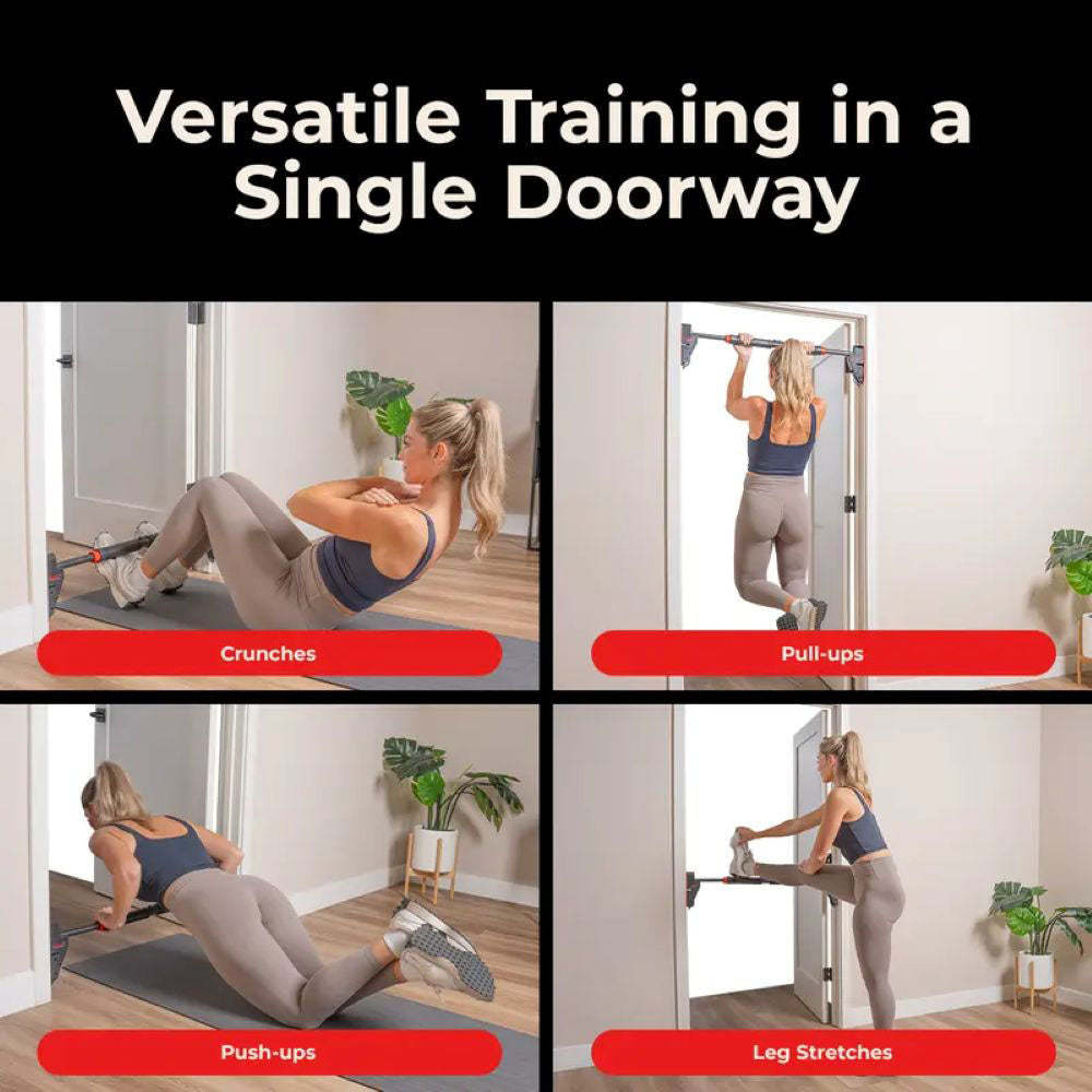 Adjustable Doorway Pull-Up Bar – No-Drill Installation Home Gym Strength Trainer