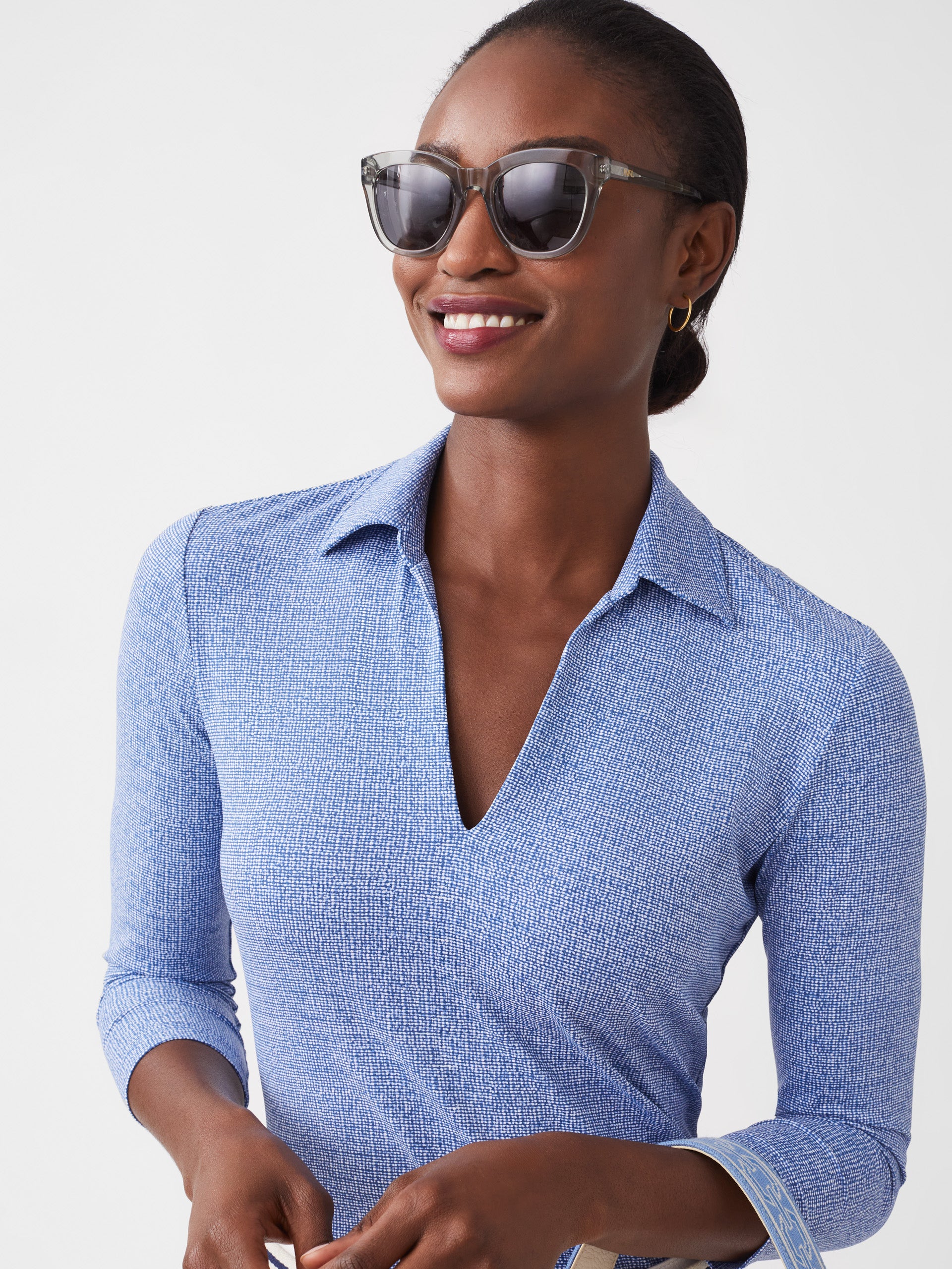 Aida 3/4 Sleeve Top in Autograph-New Feature DemoNew Feature Demo