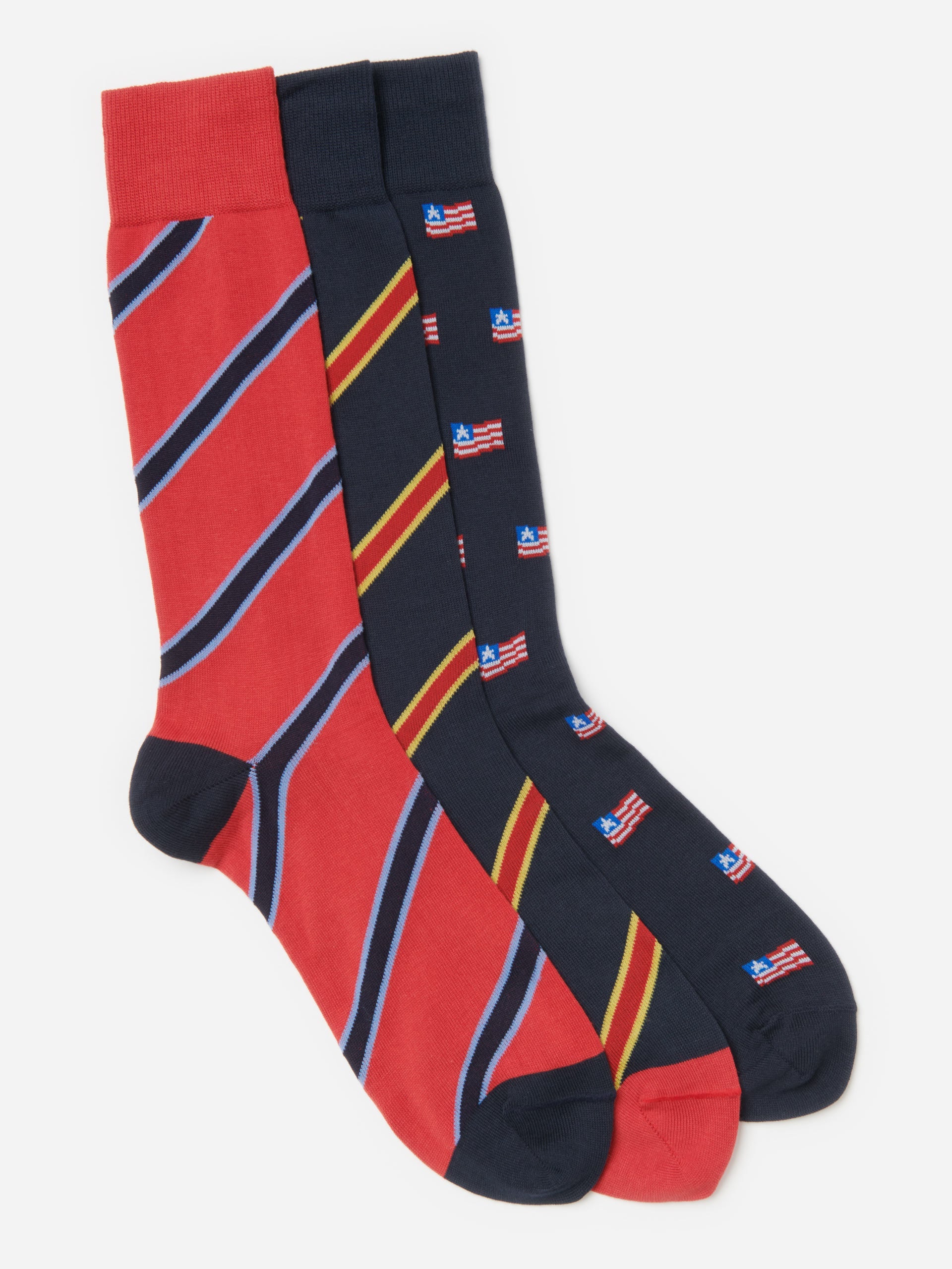 Sock Box Set Of 3 in American Flag-New Feature DemoNew Feature Demo