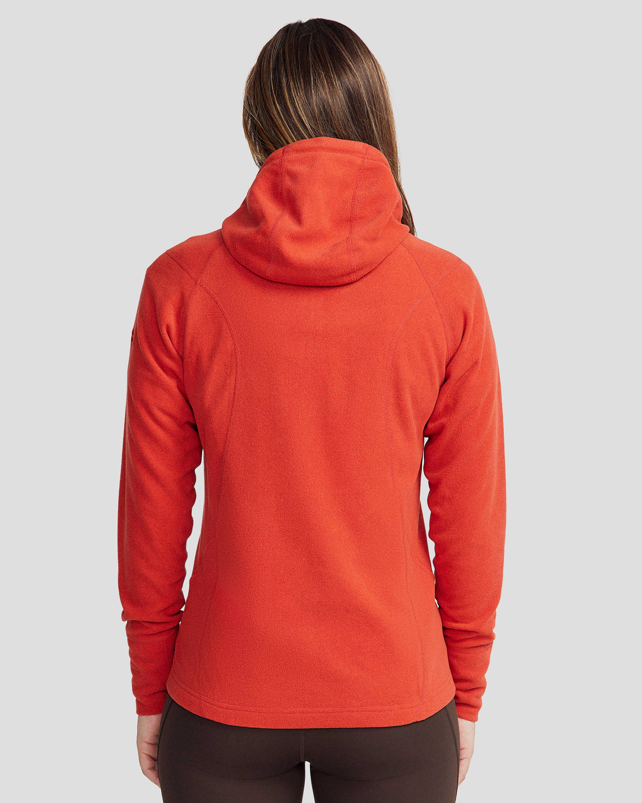 Women's Mt Aspiring Hooded Fleece Jacket  - Spicy Chilli Pepper-New Feature Demo