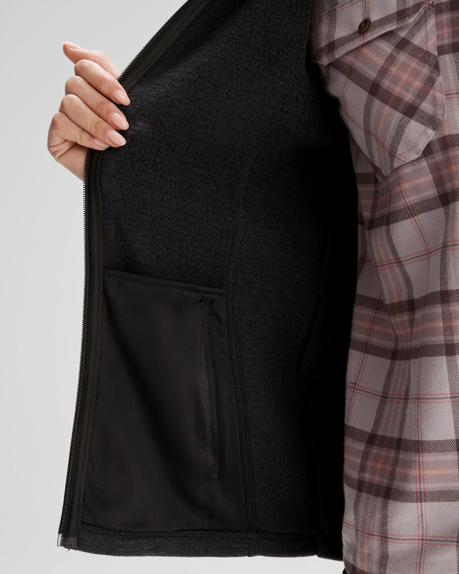 Women's Aikman Fleece Jacket - Black Marle-New Feature Demo