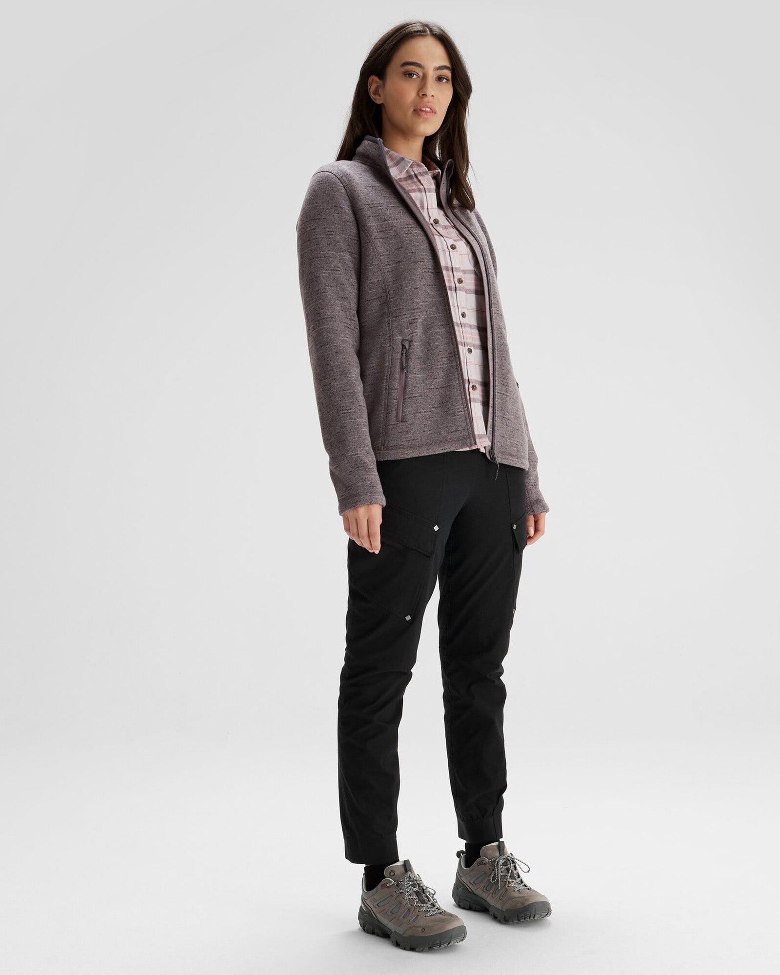 Women's Aikman Fleece Jacket - Quartz Marle-New Feature Demo
