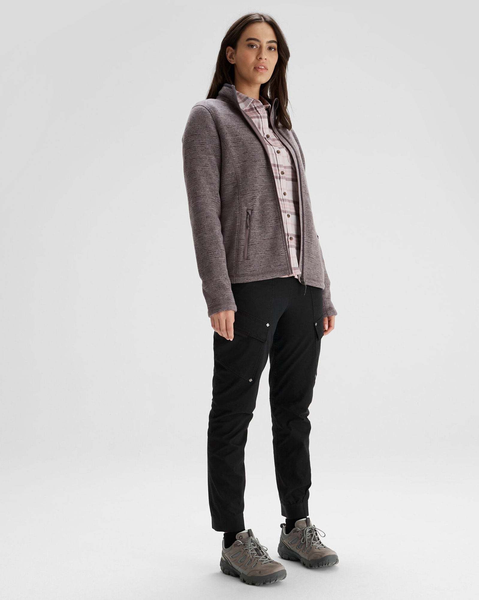 Women's Aikman Fleece Jacket - Quartz Marle-New Feature Demo
