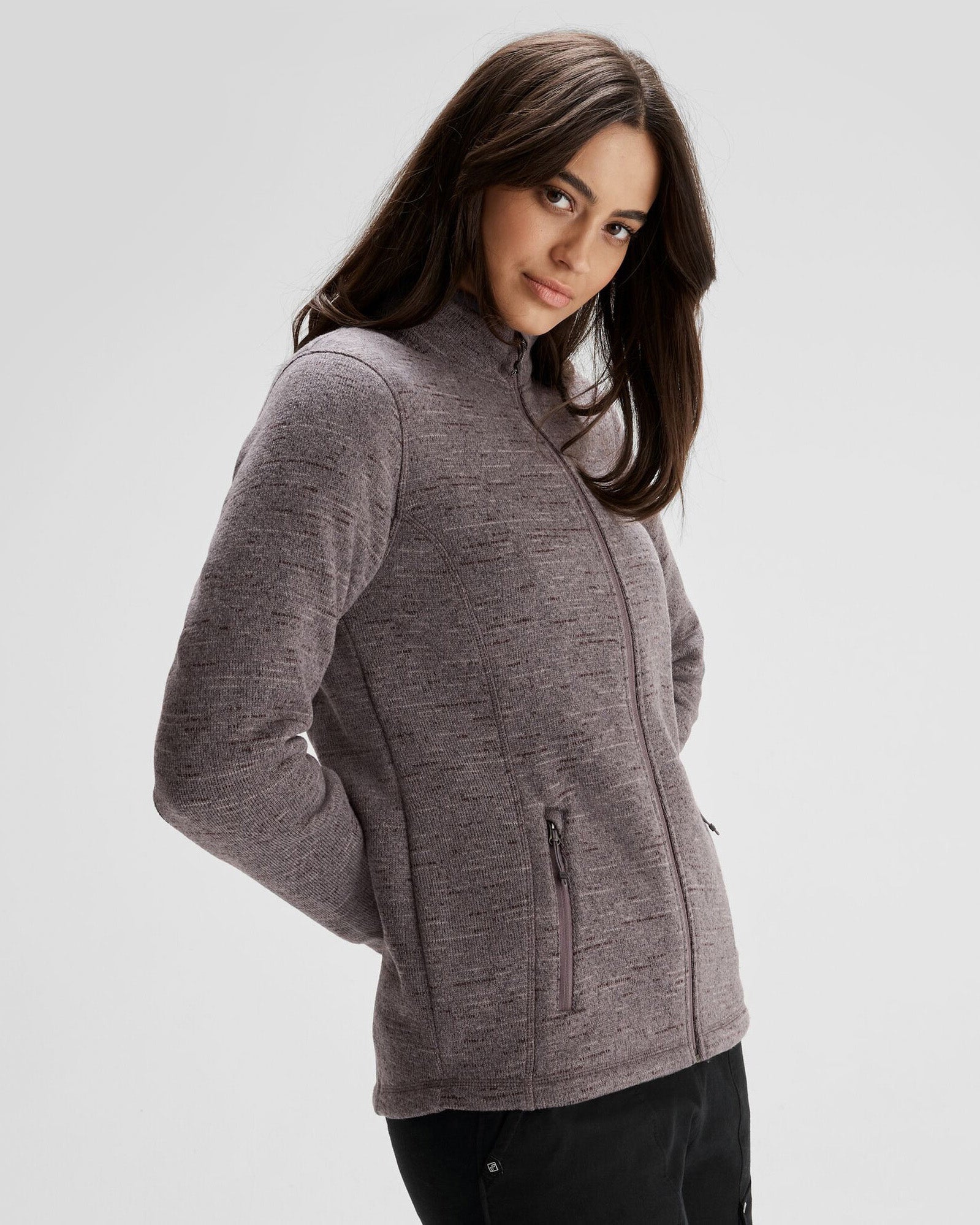 Women's Aikman Fleece Jacket - Quartz Marle-New Feature Demo