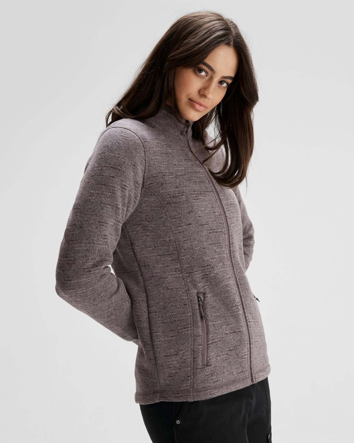 Women's Aikman Fleece Jacket - Quartz Marle-New Feature Demo