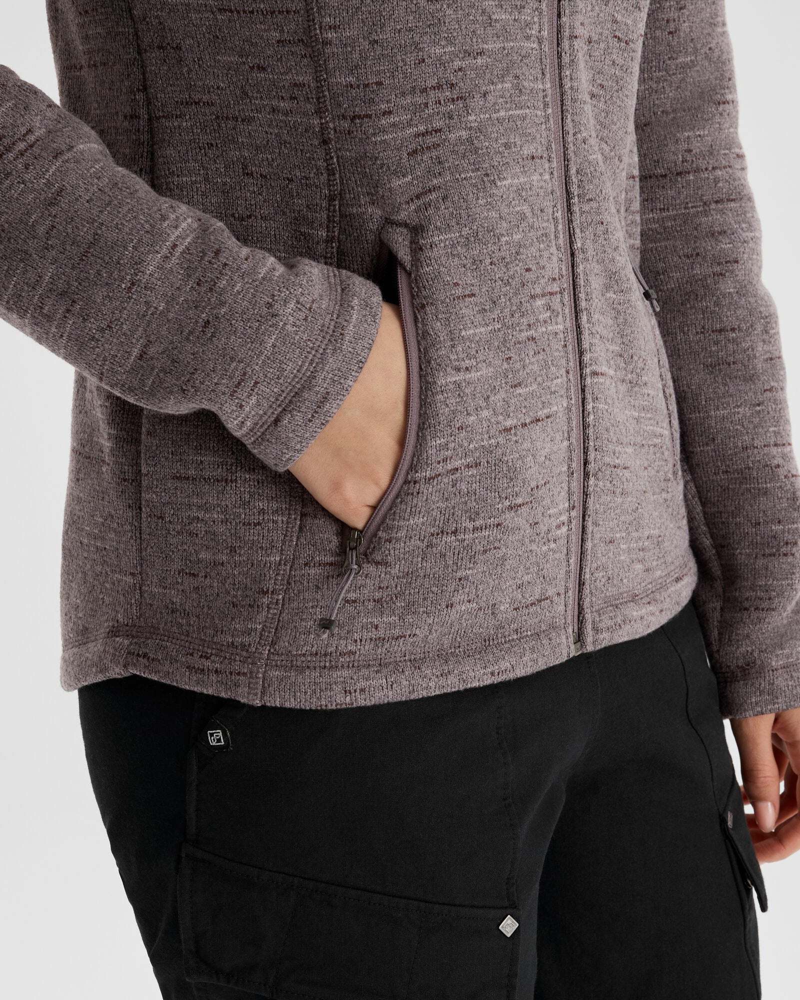 Women's Aikman Fleece Jacket - Quartz Marle-New Feature Demo