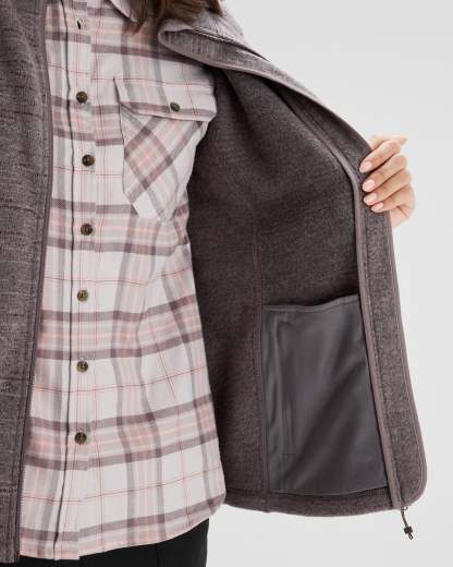 Women's Aikman Fleece Jacket - Quartz Marle-New Feature Demo