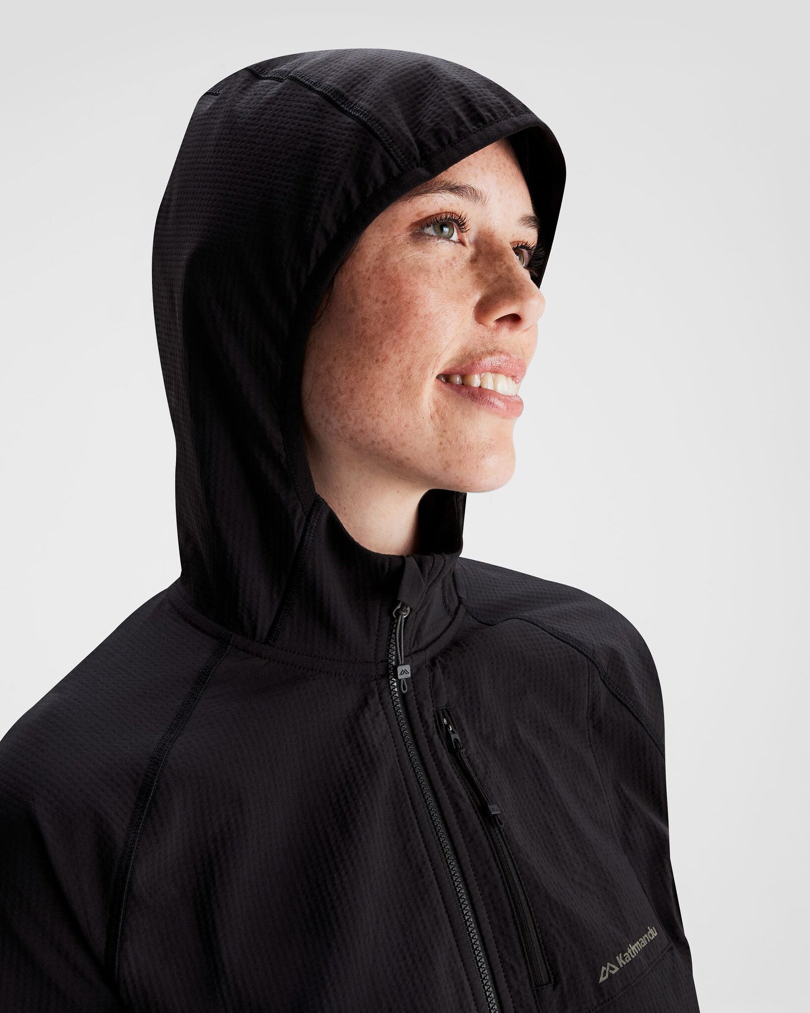 Women's Aysen Hooded Fleece Jacket - Black Stingray-New Feature Demo