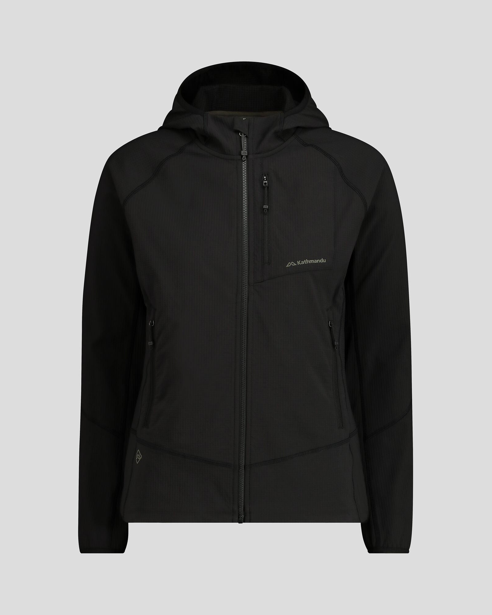 Women's Aysen Hooded Fleece Jacket - Black Stingray-New Feature Demo