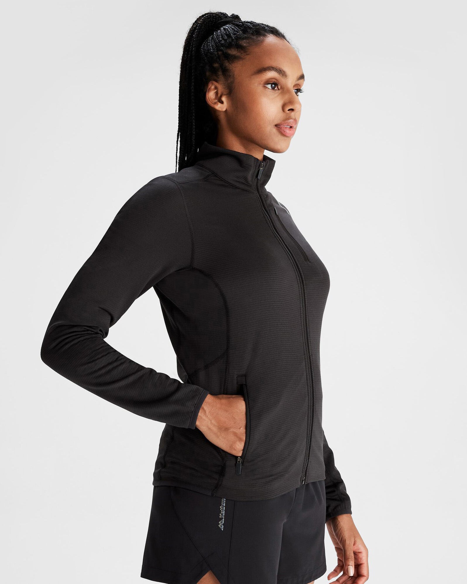 Women's Seeker Fleece Jacket - Black Stingray-New Feature Demo