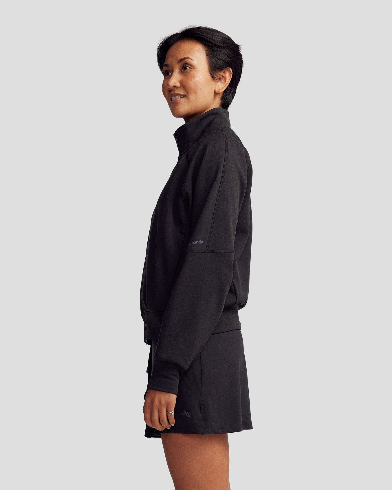 Women’s Anytime Bomber Jacket  -  Black Stingray-New Feature Demo