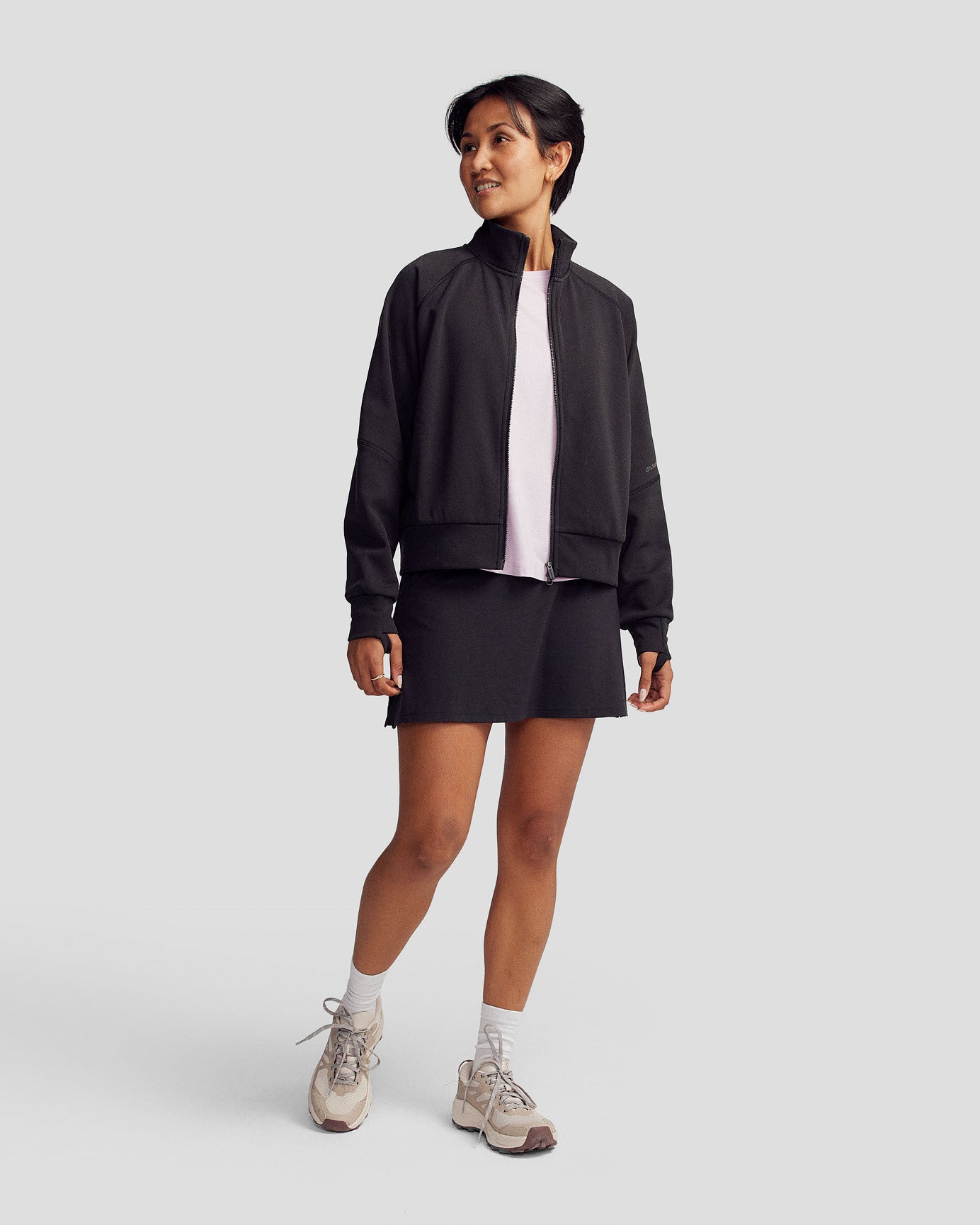 Women’s Anytime Bomber Jacket  -  Black Stingray-New Feature Demo