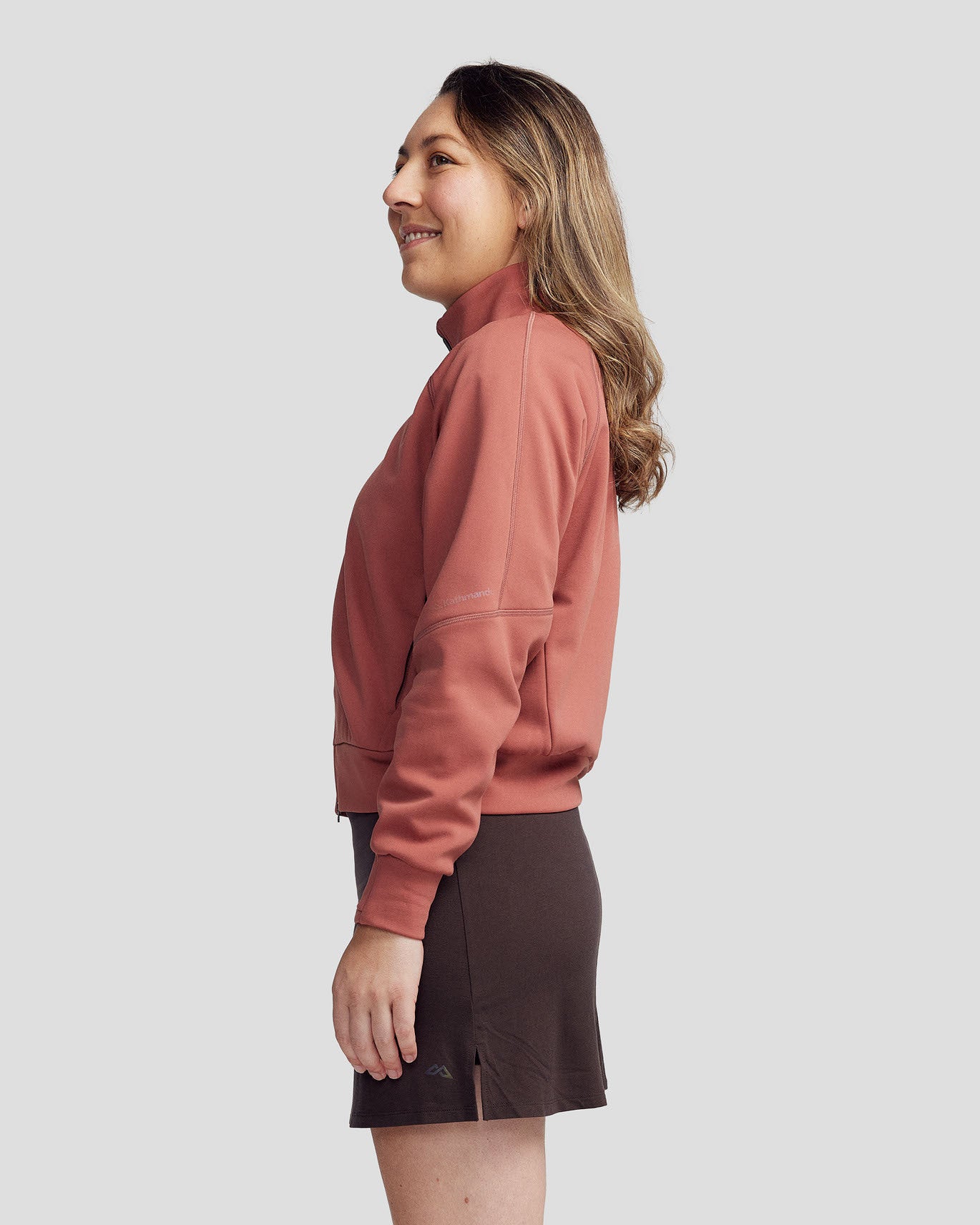 Women’s Anytime Bomber Jacket  -  Dark Clay-New Feature Demo