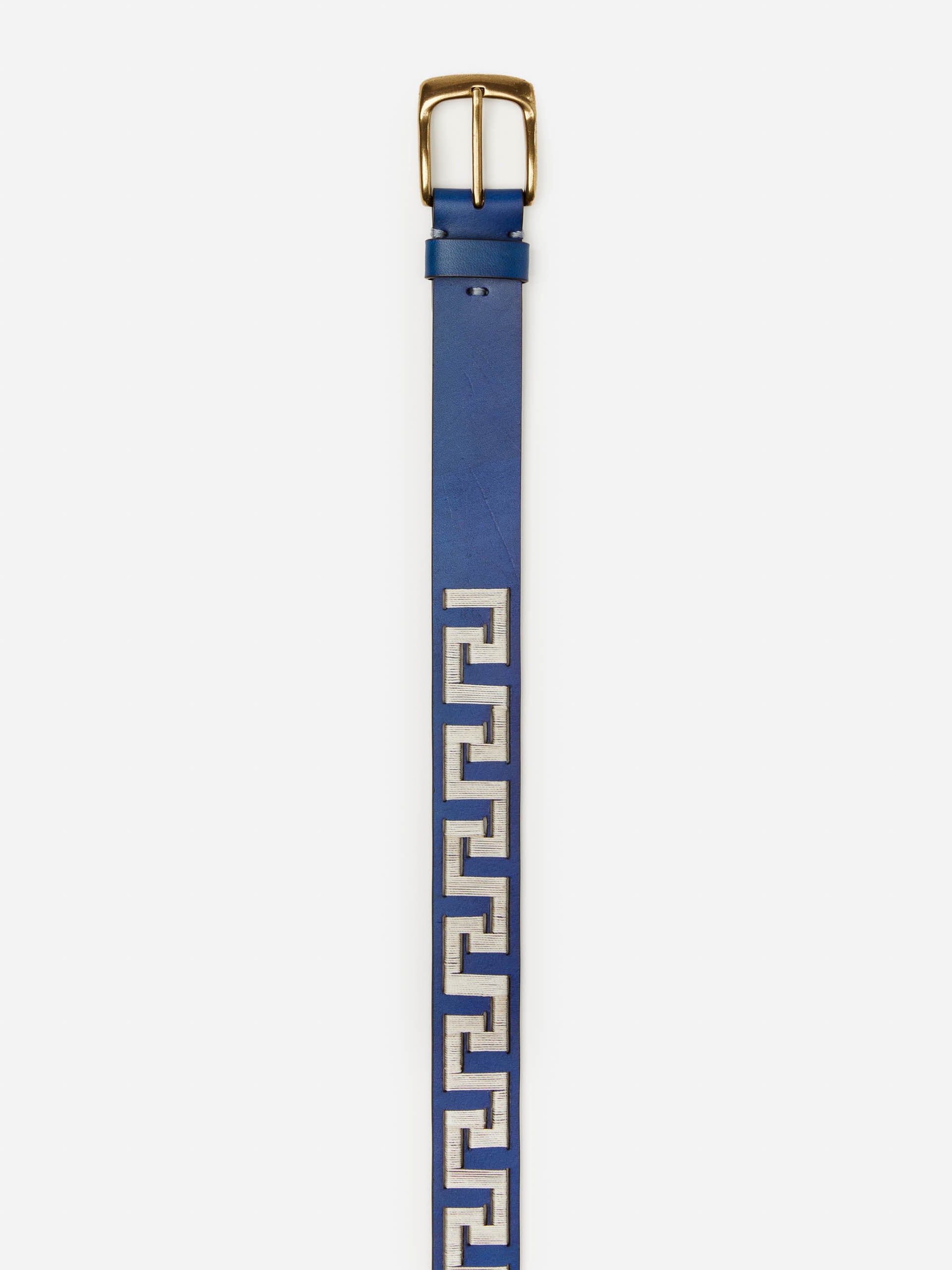 Caerus Leather Belt in Greek Key-New Feature DemoNew Feature Demo