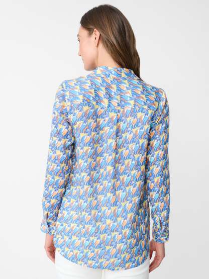 Britt Linen Shirt in La Perruche-New Feature DemoNew Feature Demo