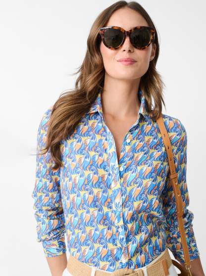 Britt Linen Shirt in La Perruche-New Feature DemoNew Feature Demo