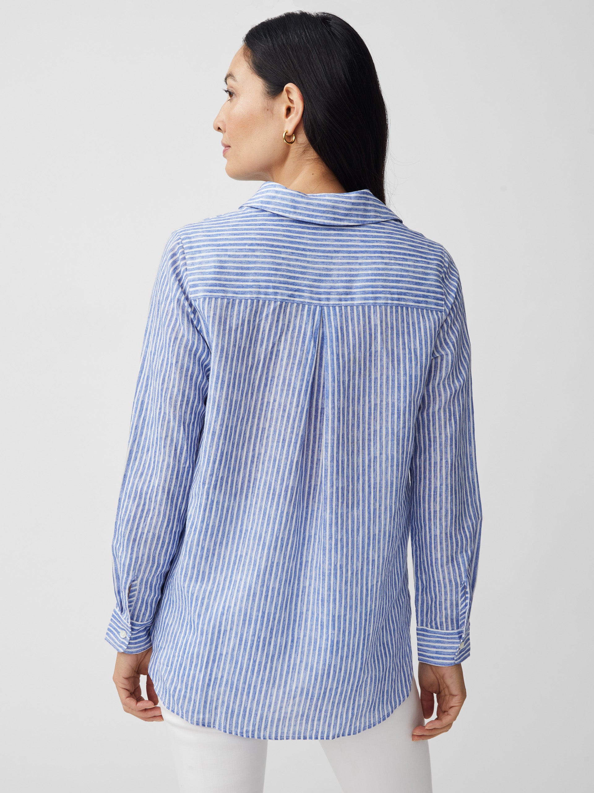 Britt Linen Shirt in Stripe-New Feature DemoNew Feature Demo