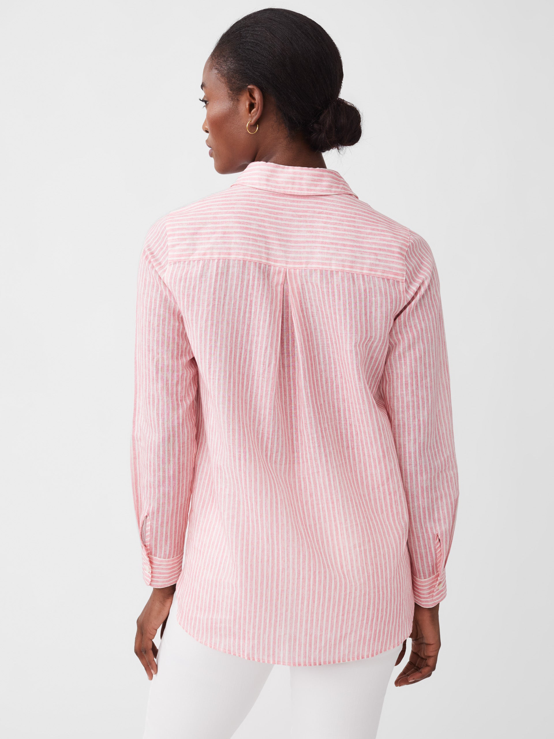 Britt Linen Shirt in Stripe-New Feature DemoNew Feature Demo
