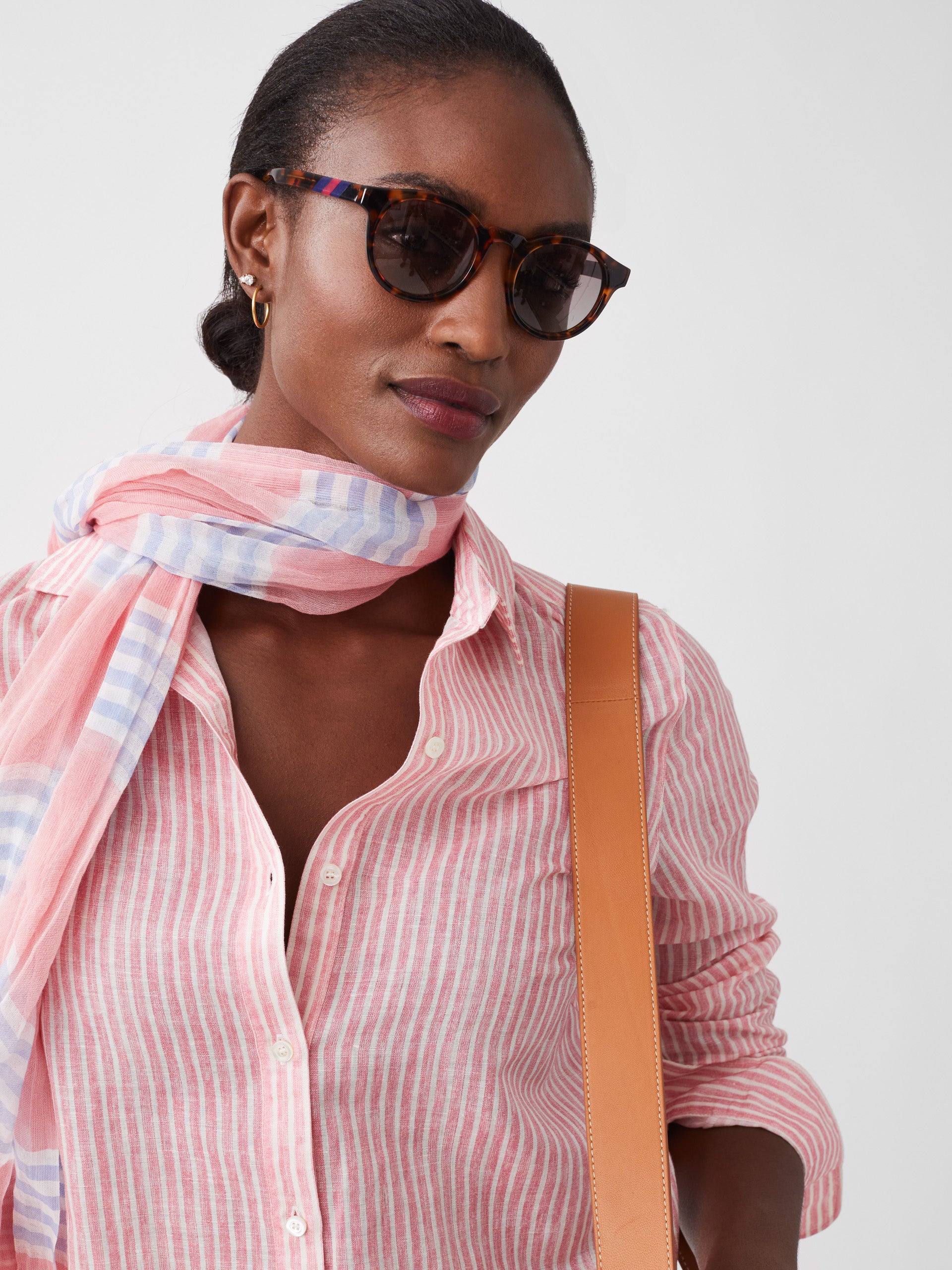 Britt Linen Shirt in Stripe-New Feature DemoNew Feature Demo