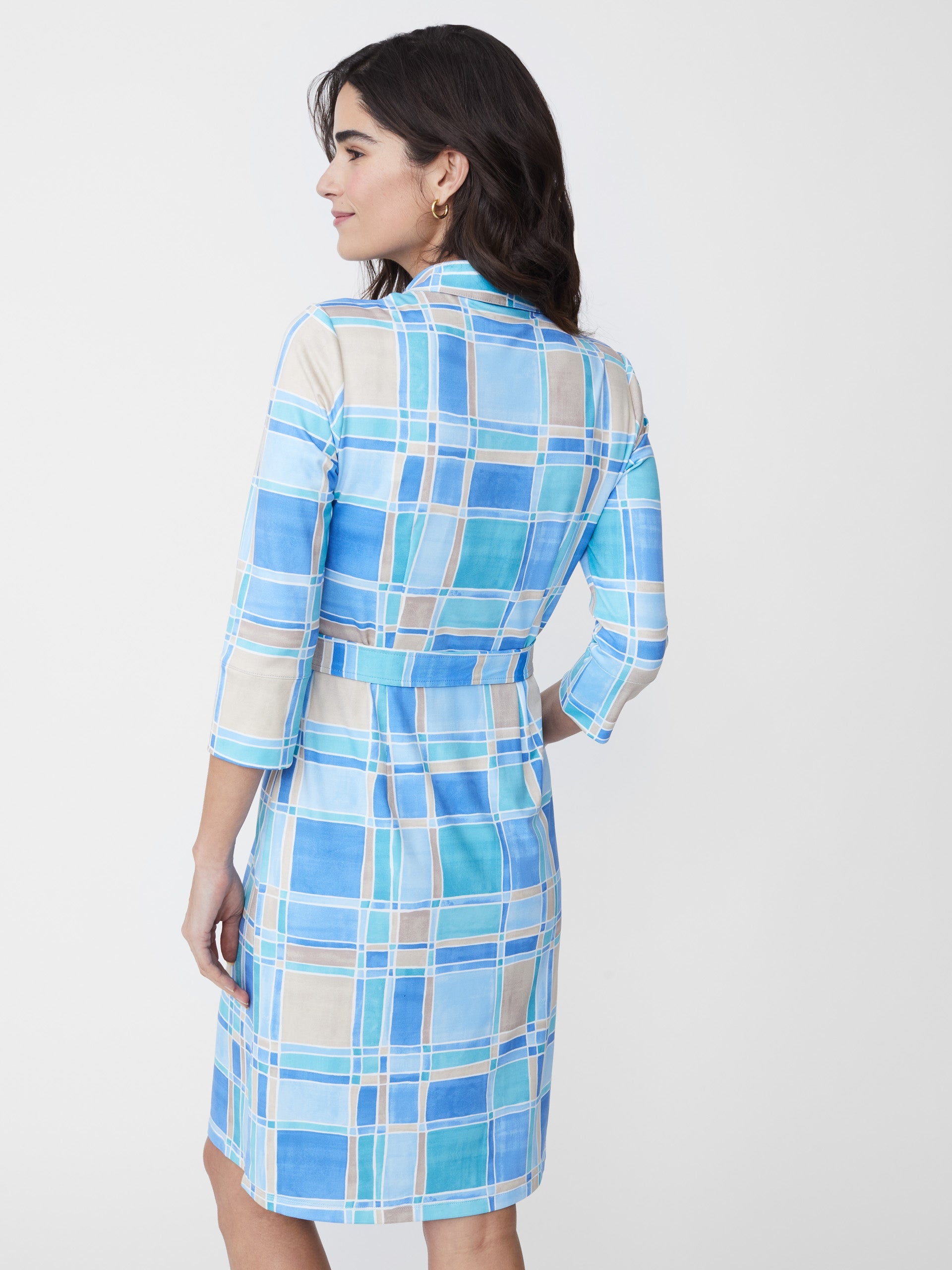 Brynn Dress in Paintbrush Plaid-New Feature DemoNew Feature Demo