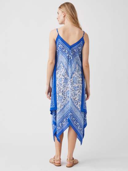 Caprice Silk Dress in Sunset Soiree Oblong-New Feature DemoNew Feature Demo