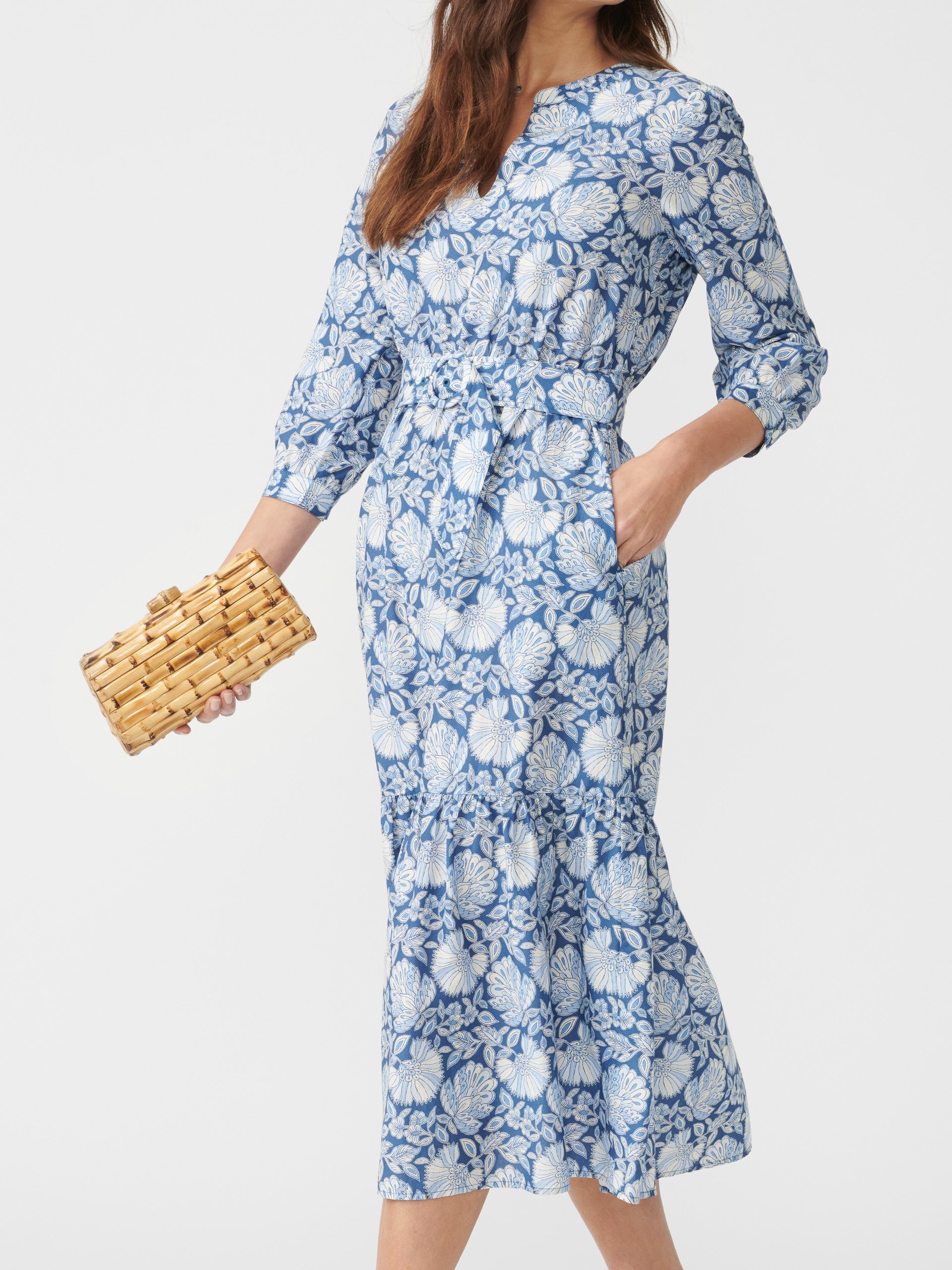 Cerina Silk Dress in Palmilla-New Feature DemoNew Feature Demo