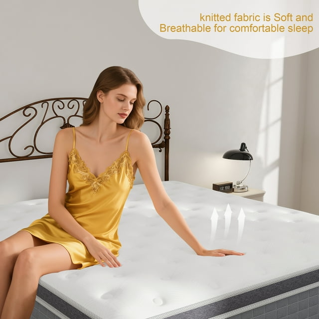 Yilicy 12 INCH FULL SIZE MATTRESS MEDIUM COMFORT FULL SIZE FOR ADULT HYBRID MATTRESS IN A BOX-New Feature Demo