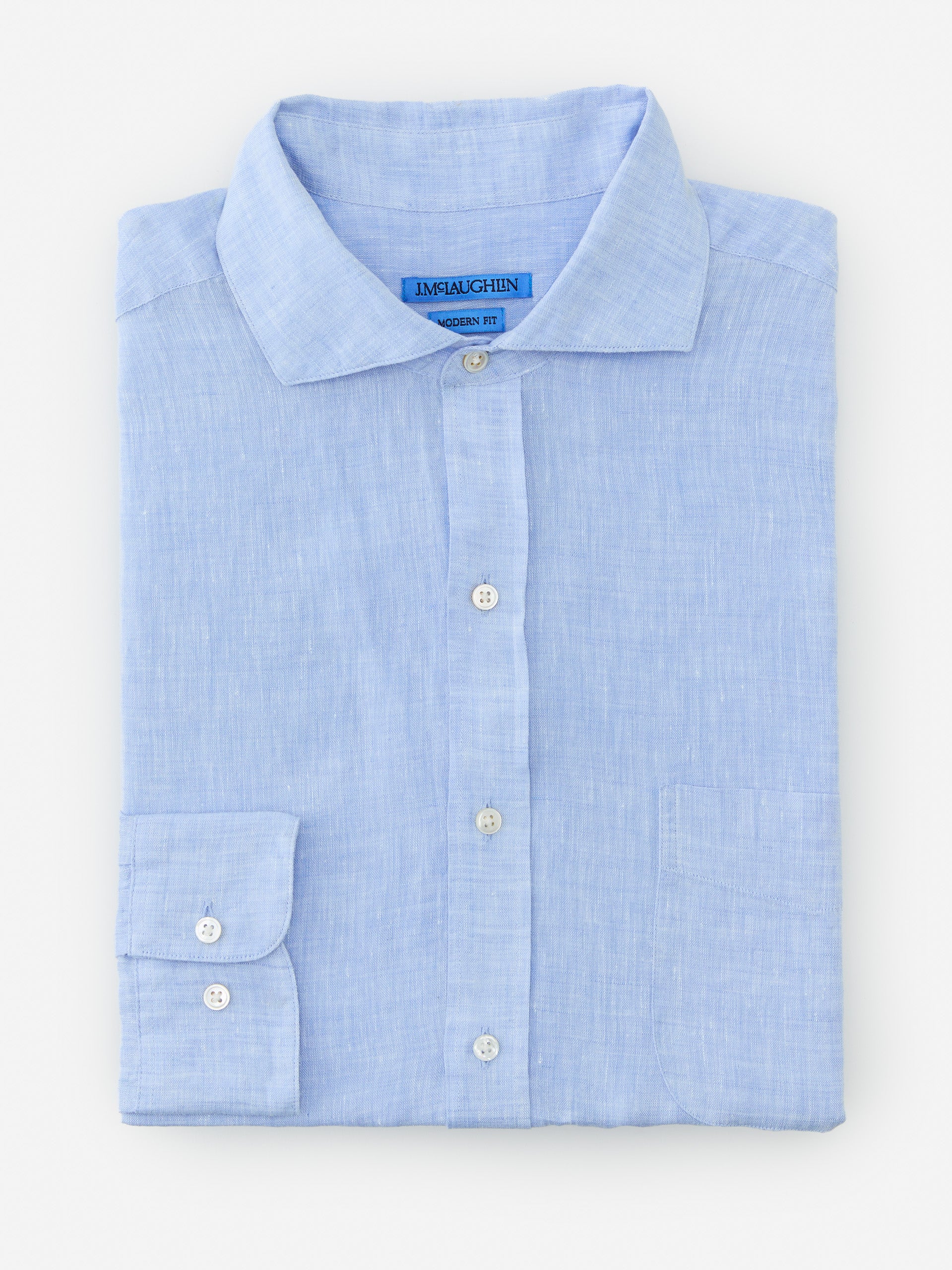 Drummond Modern Fit Linen Shirt-New Feature DemoNew Feature Demo