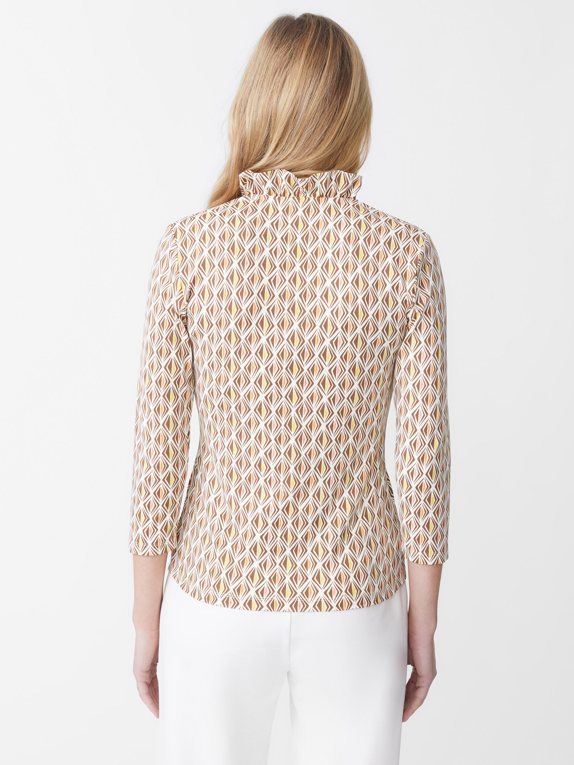 Durham Ruffle Top in Angle Stripe-New Feature DemoNew Feature Demo