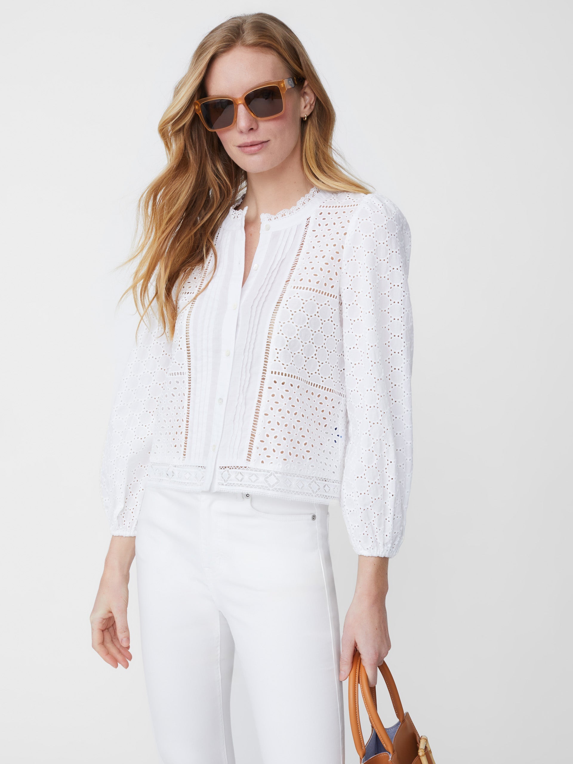 Francoise Eyelet Blouse-New Feature DemoNew Feature Demo
