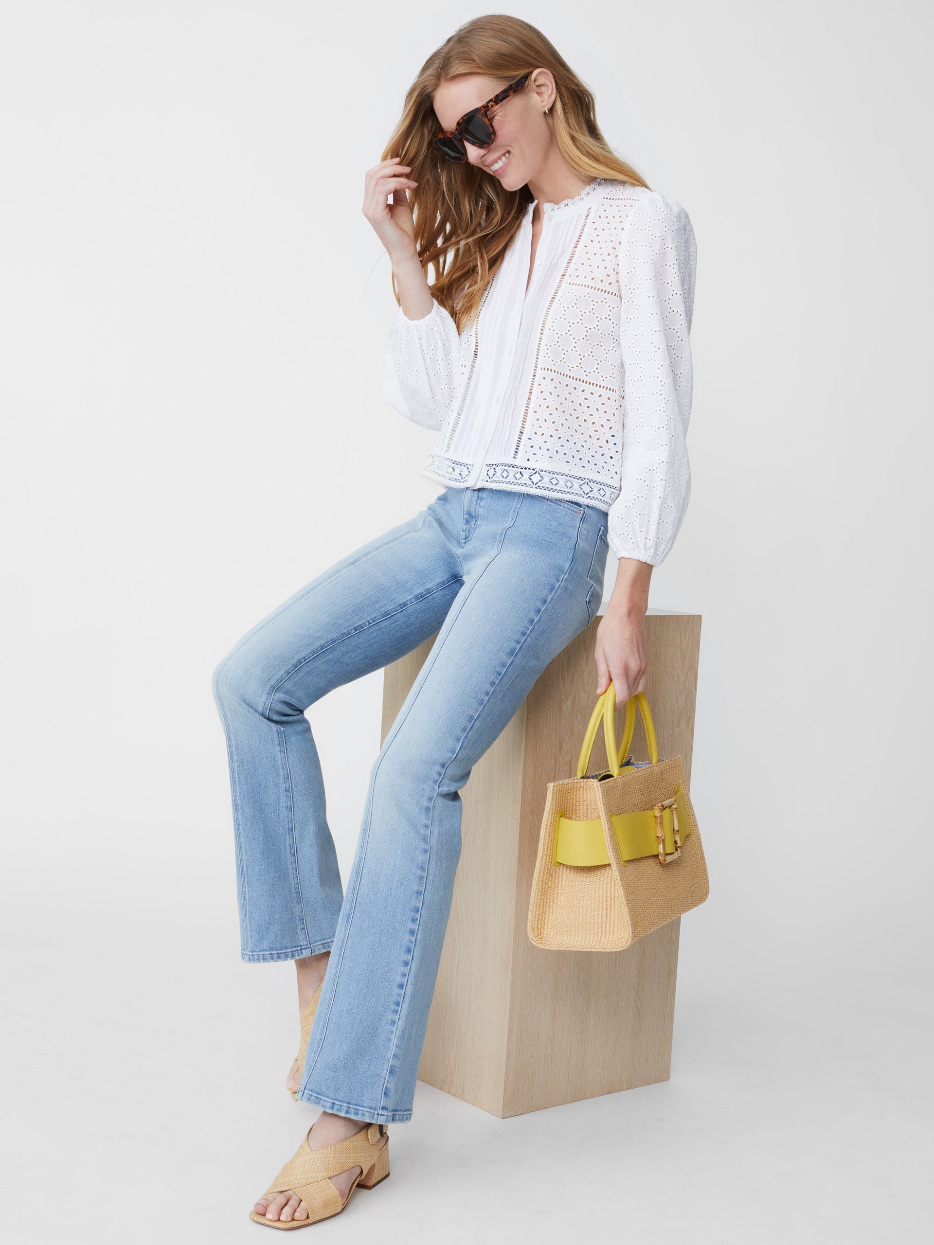 Francoise Eyelet Blouse-New Feature DemoNew Feature Demo