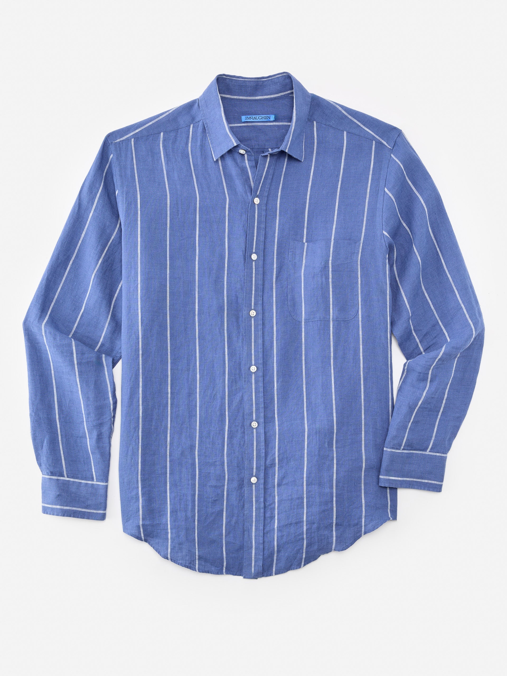 Gramercy Classic Fit Linen Shirt in Stripe-New Feature DemoNew Feature Demo