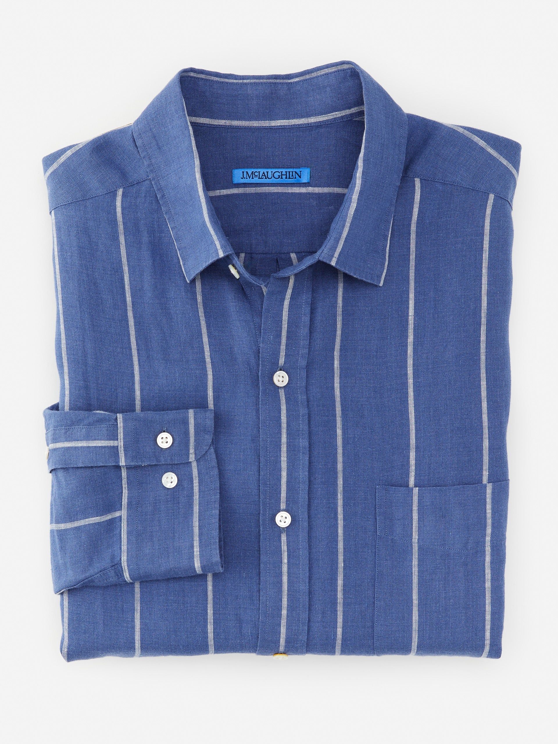 Gramercy Classic Fit Linen Shirt in Stripe-New Feature DemoNew Feature Demo