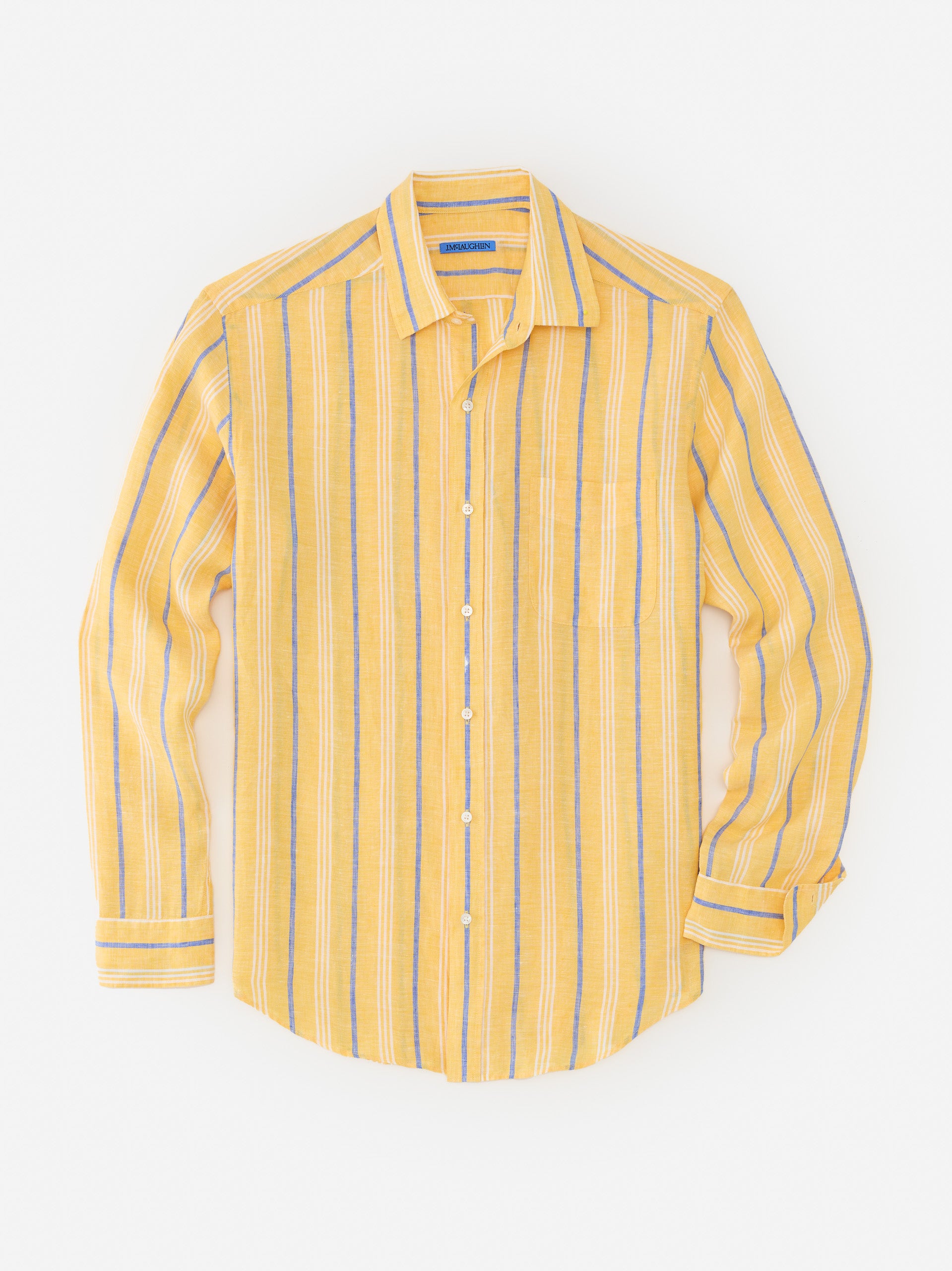 Gramercy Classic Fit Linen Shirt in Stripe-New Feature DemoNew Feature Demo