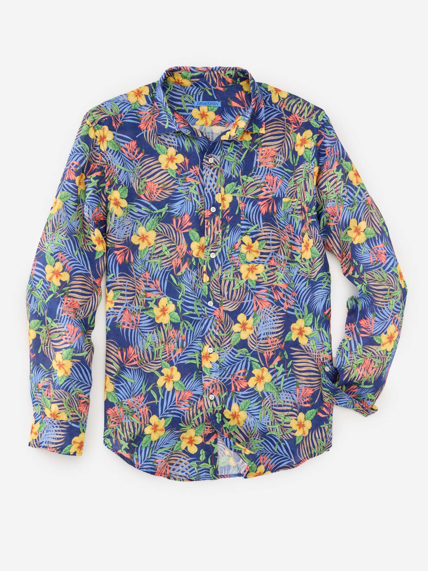 Gramercy Classic Fit Linen Shirt in Bay Breeze-New Feature DemoNew Feature Demo