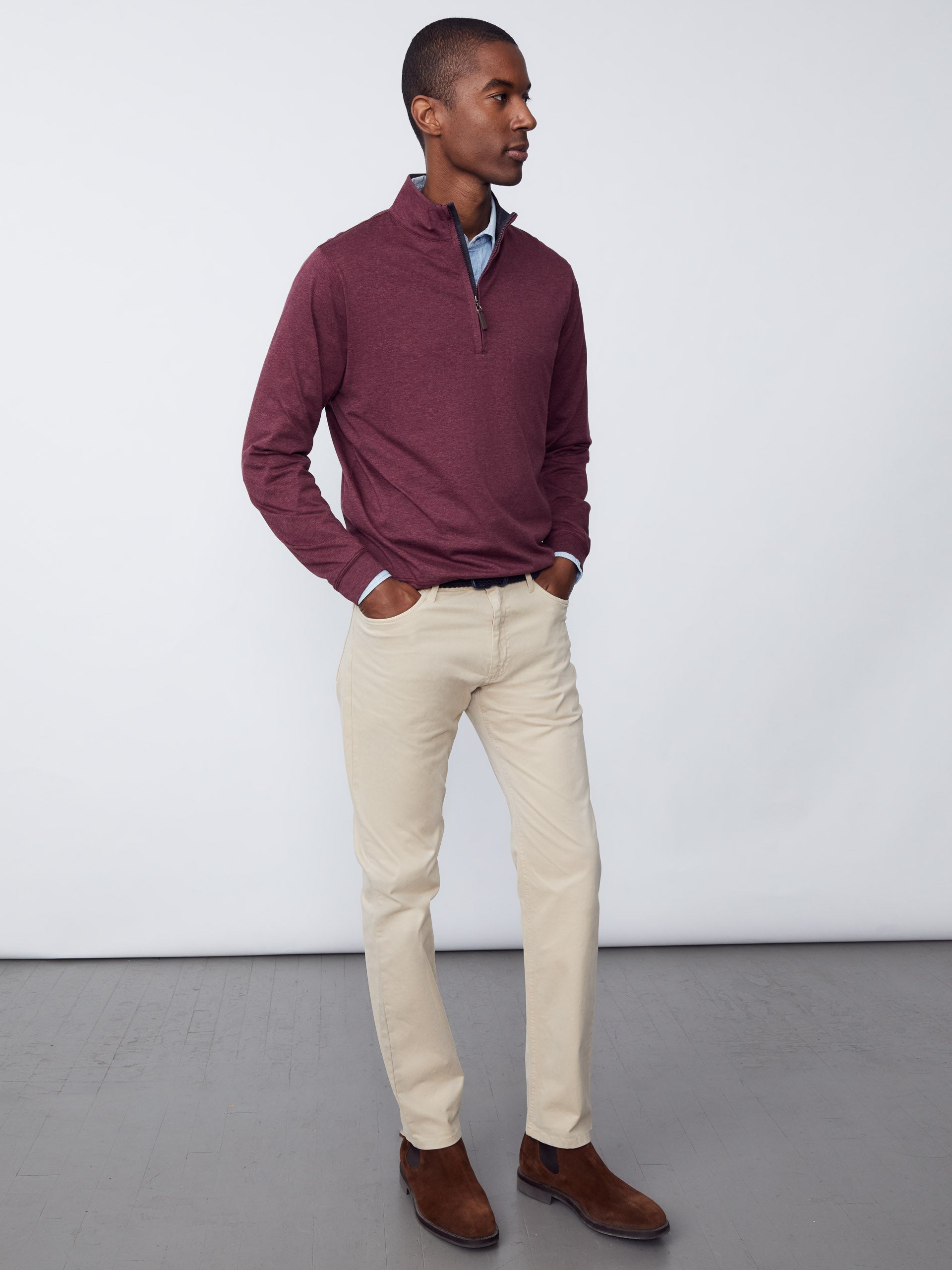 Parker 5-Pocket Straight Pants in Stretch Cotton Sateen-New Feature DemoNew Feature Demo