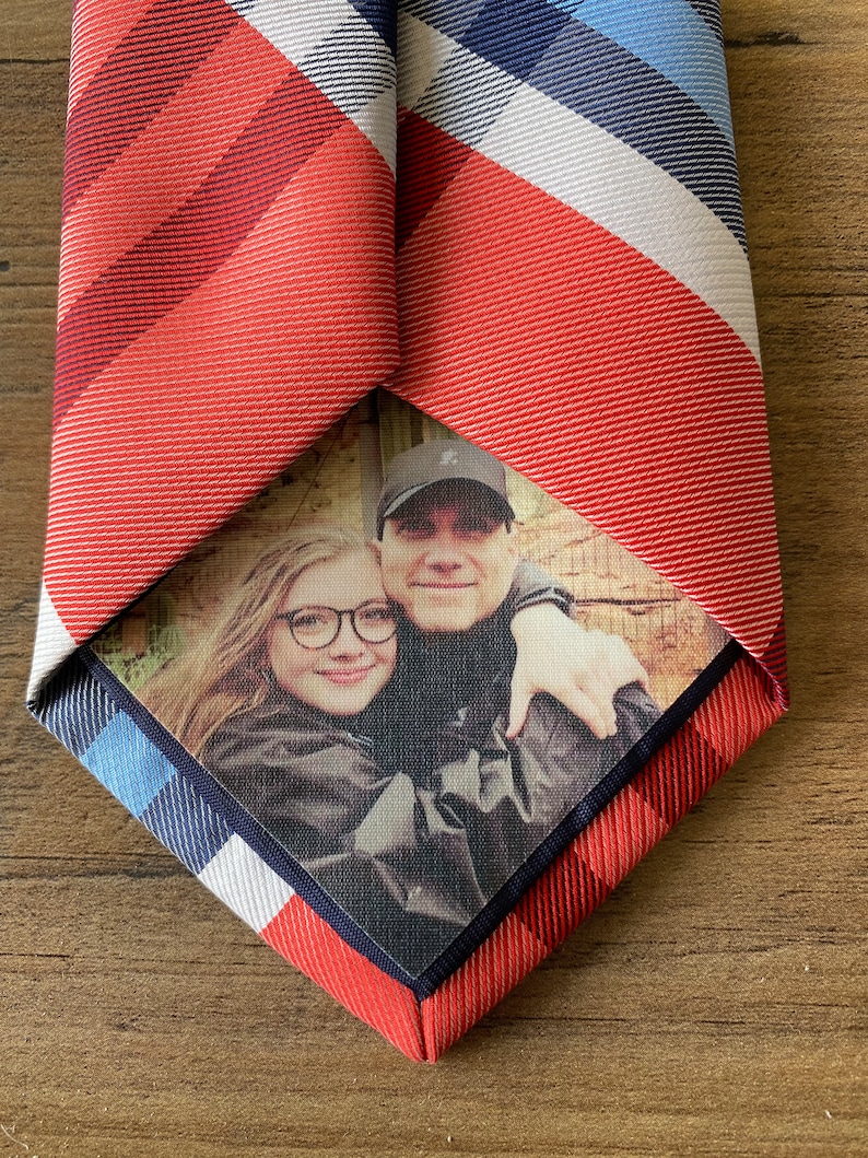 Custom Photo Patch for ties, bowties, gifts, tie patch, grandpa, wedding, father of the bride, father's day, micro wedding, anniversary, dad-New Feature Demo