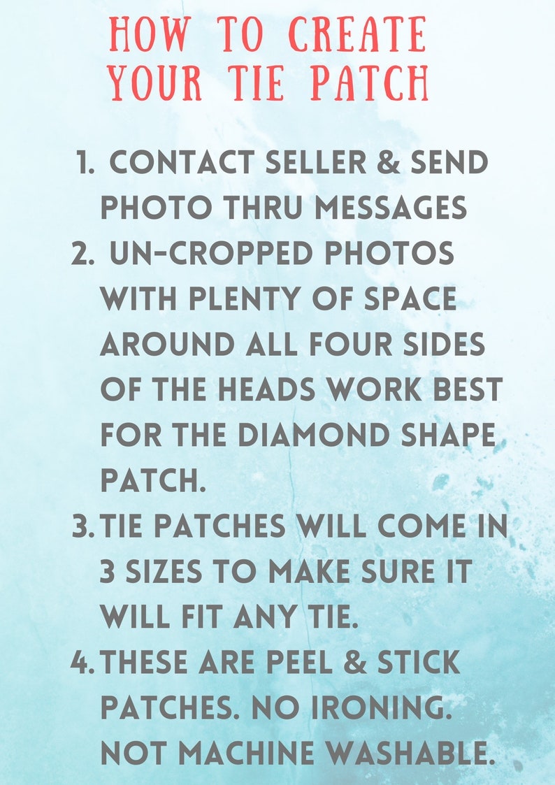 Custom Photo Patch for ties, bowties, gifts, tie patch, grandpa, wedding, father of the bride, father's day, micro wedding, anniversary, dad-New Feature Demo