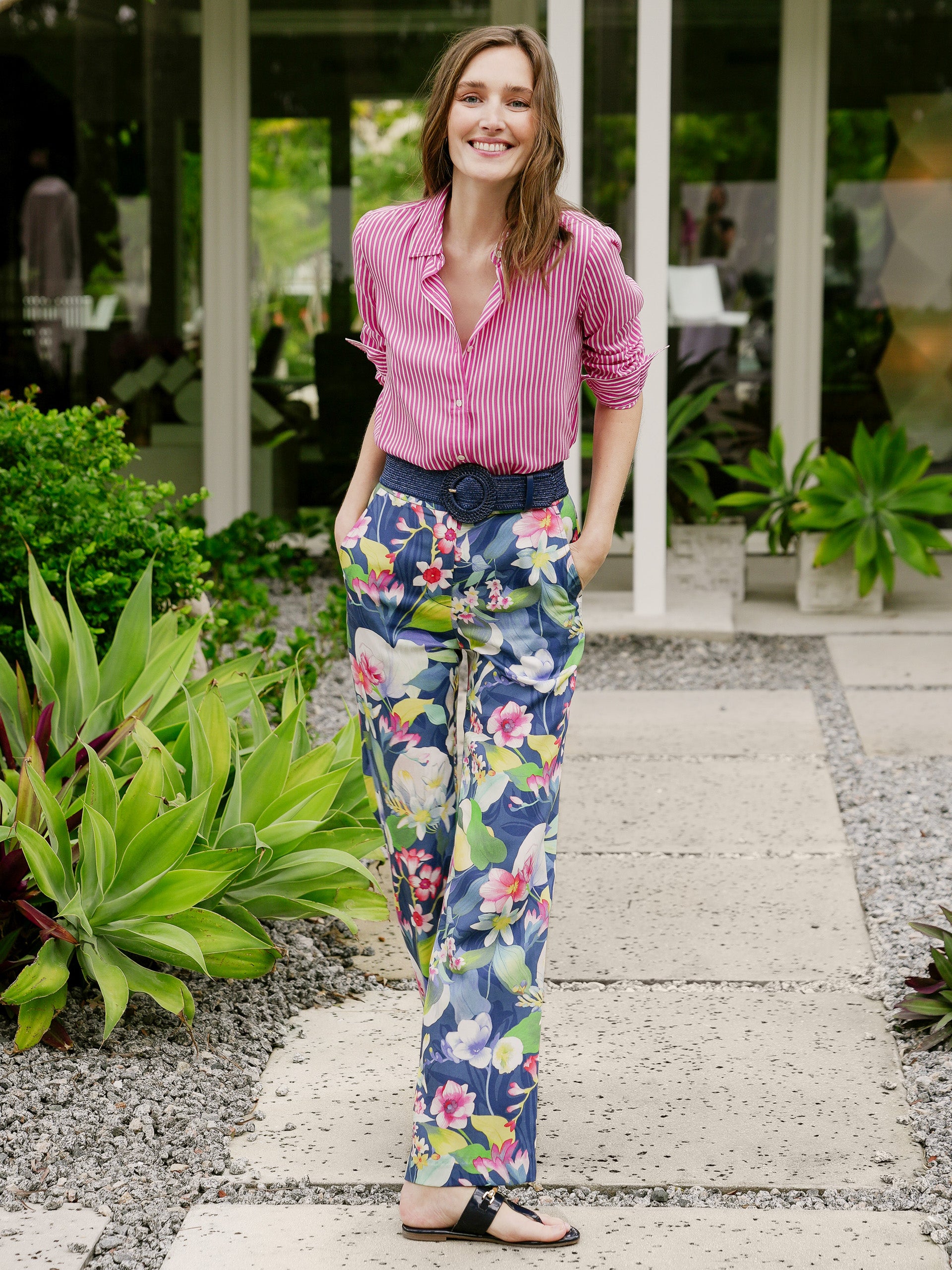 Broderick Pants in Floral Reef-New Feature DemoNew Feature Demo