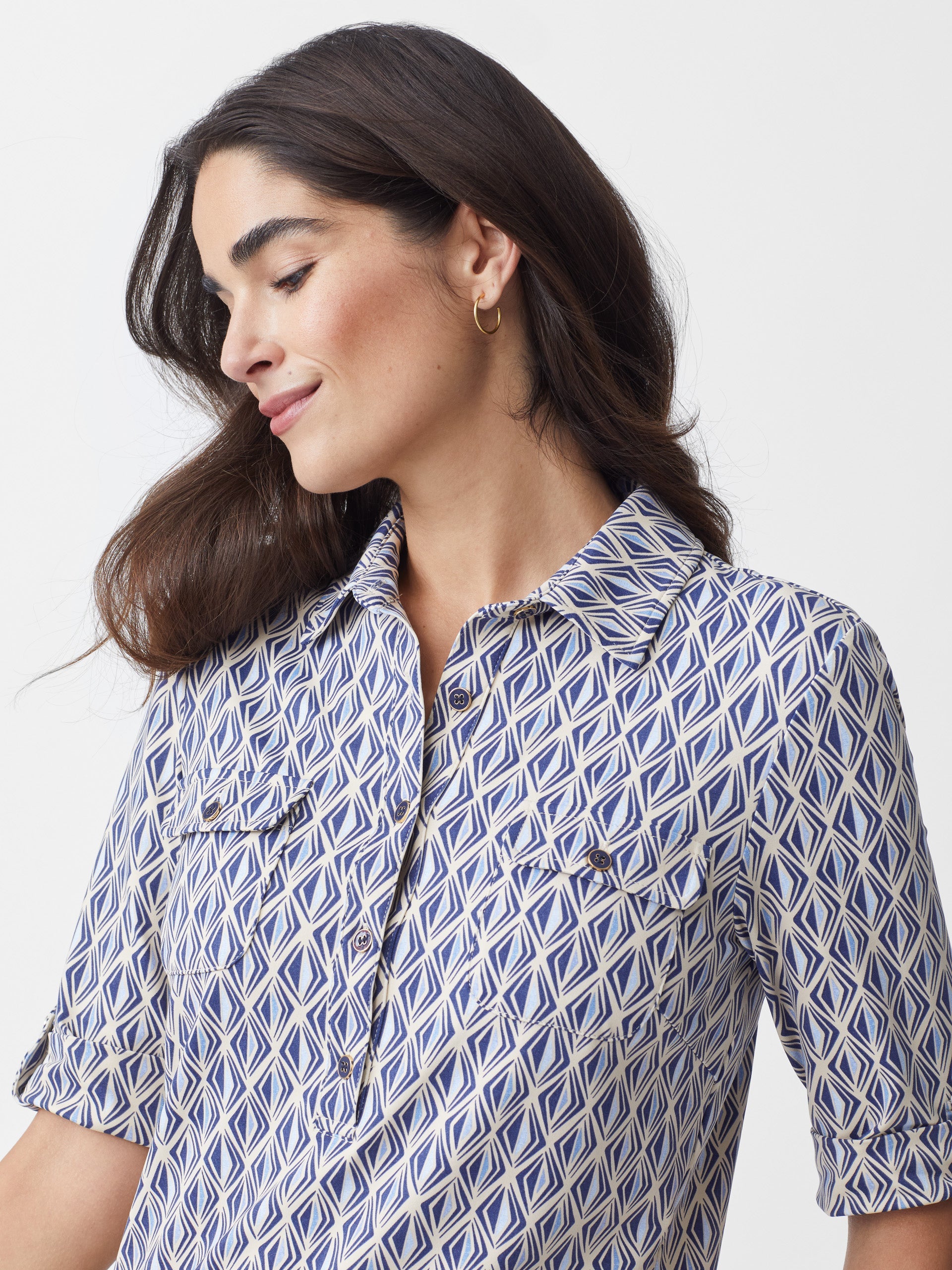 Lawrence Dress in Angle Stripe-New Feature DemoNew Feature Demo